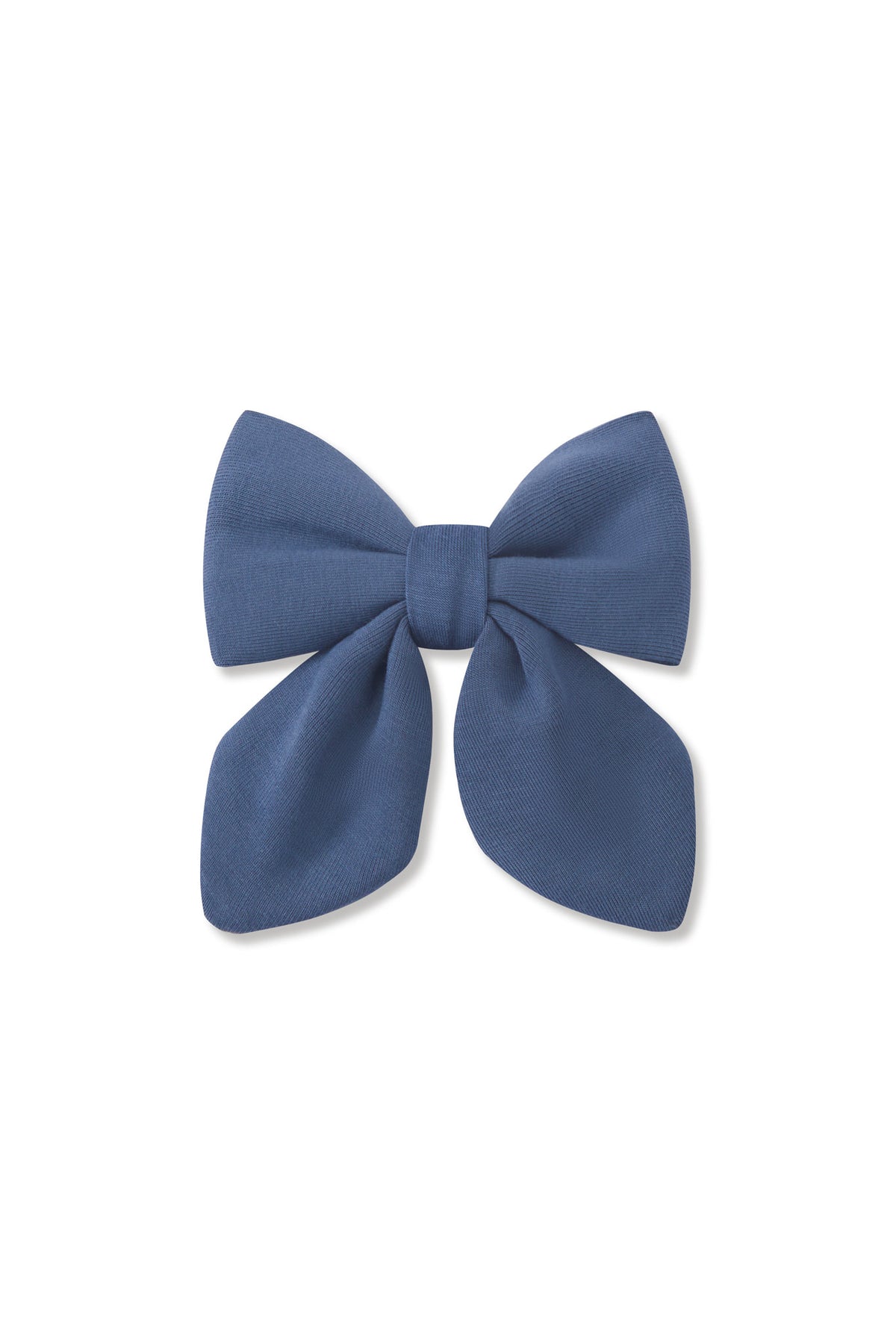 Medium Alligator Clip Bow in Oxford on a white background