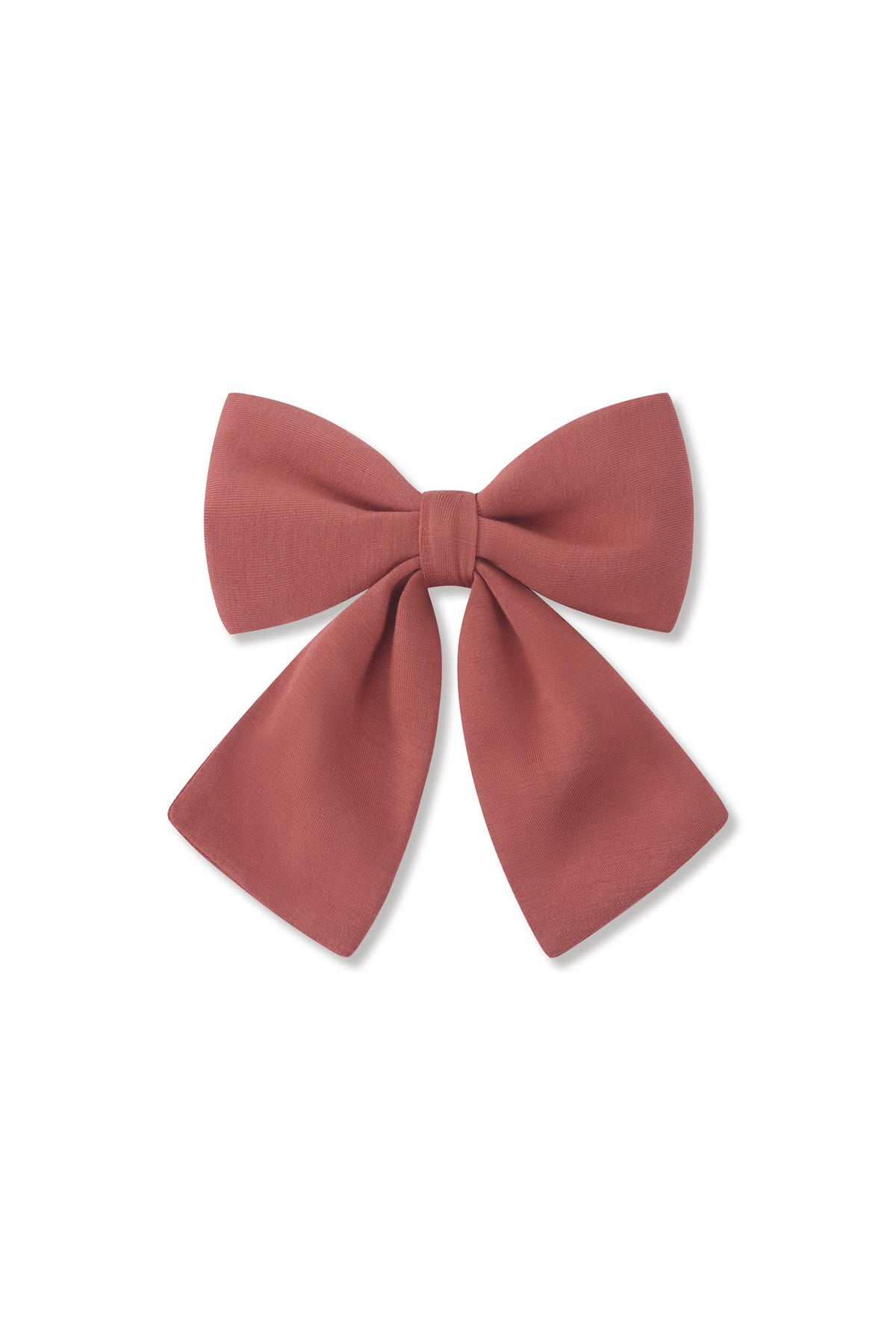 Large Alligator Clip Bow in Ember on a white background