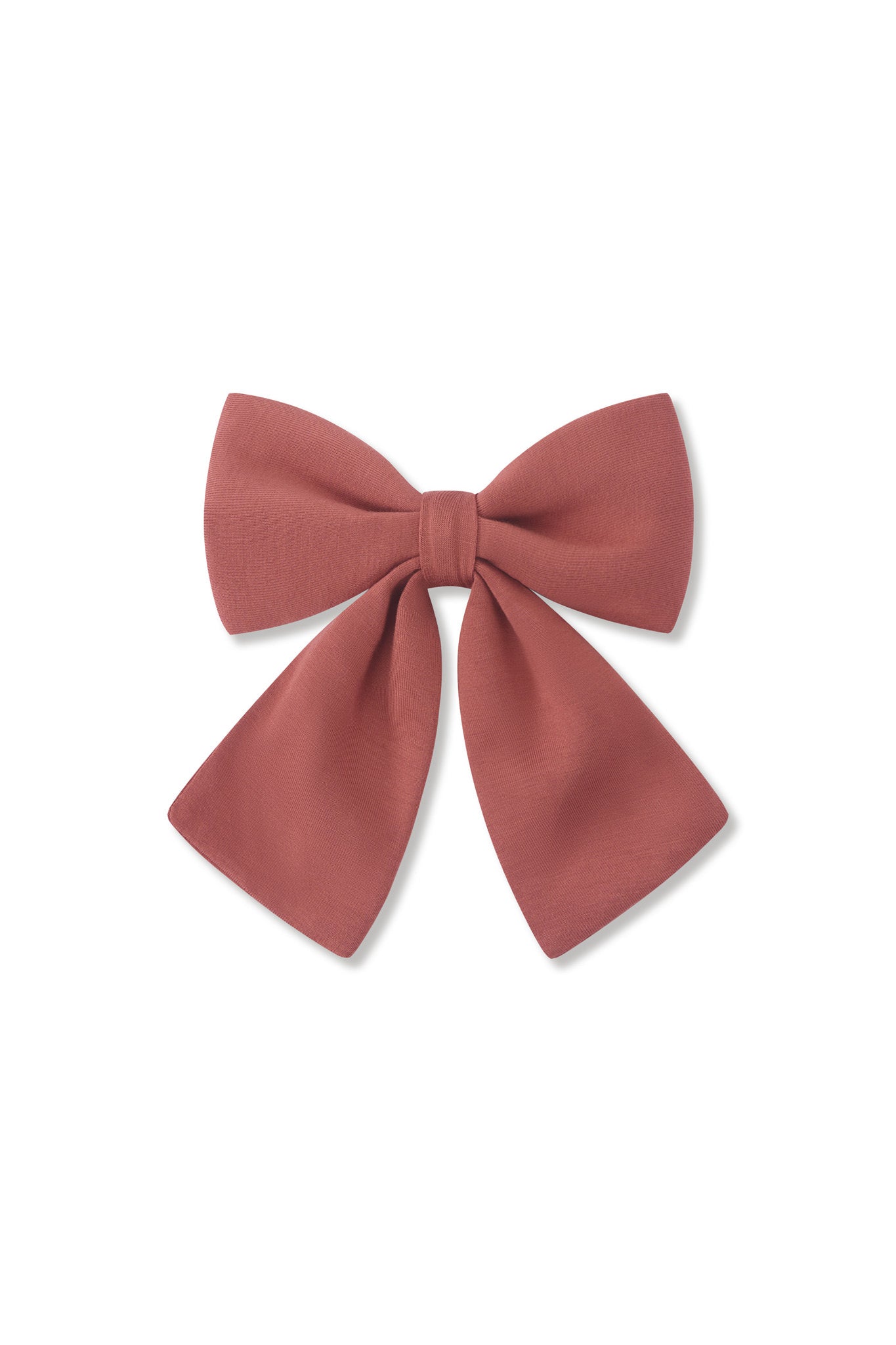 Large Alligator Clip Bow in Ember on a white background