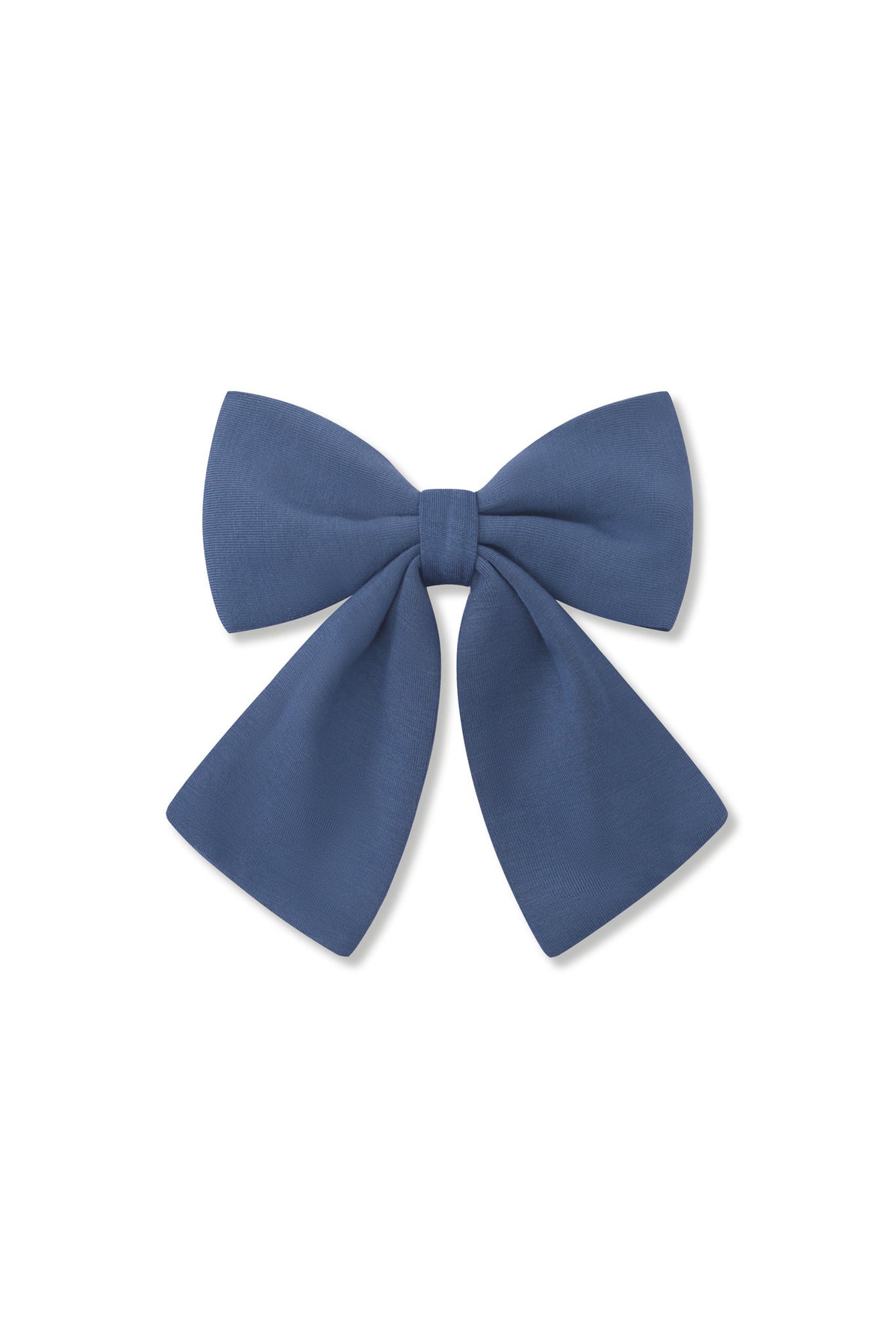 Large Alligator Clip Bow in Oxford on a white background