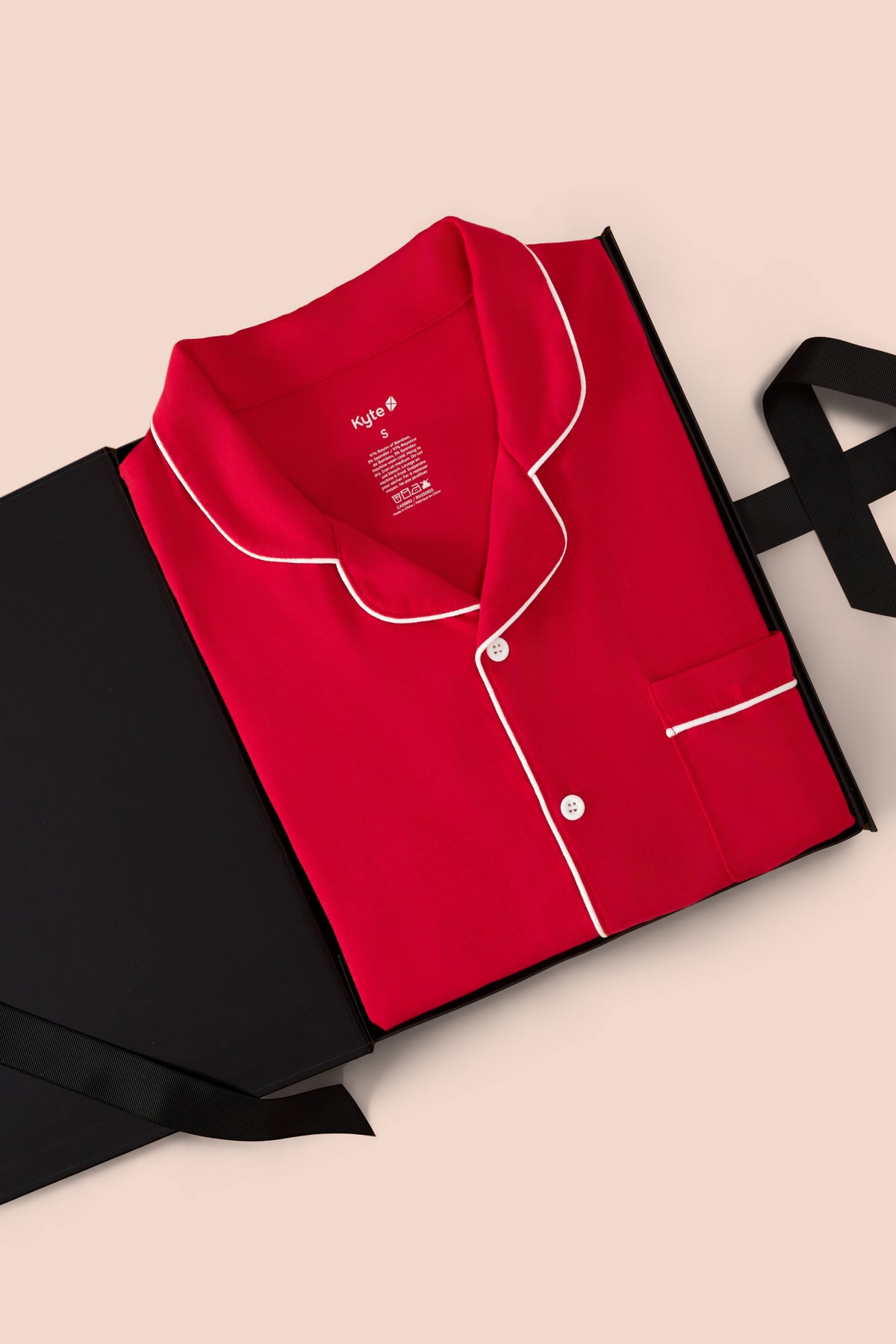 Men's Long Sleeve Pajama Set in Cardinal