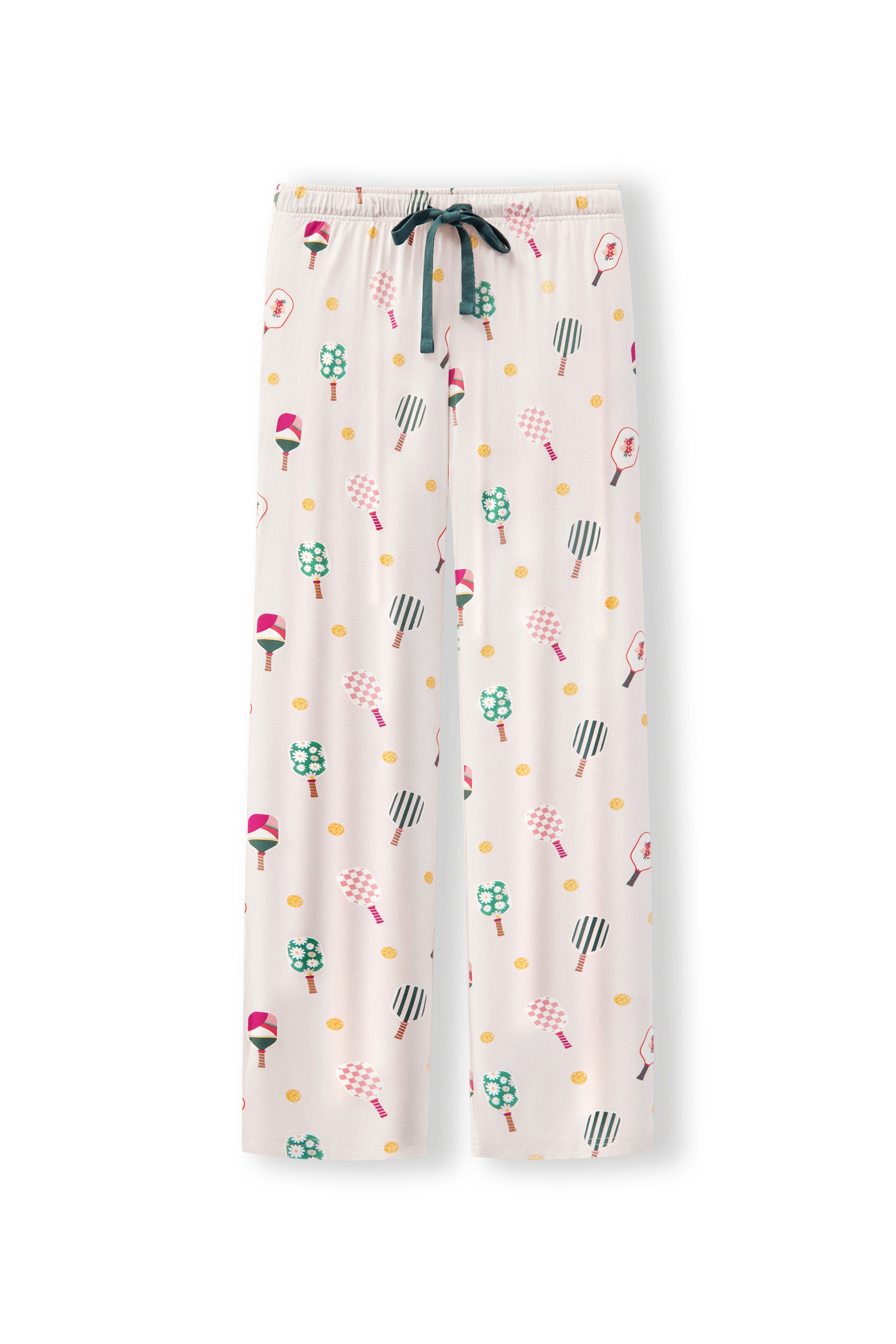 Women's Lounge Pants in Pickleball print on a white background