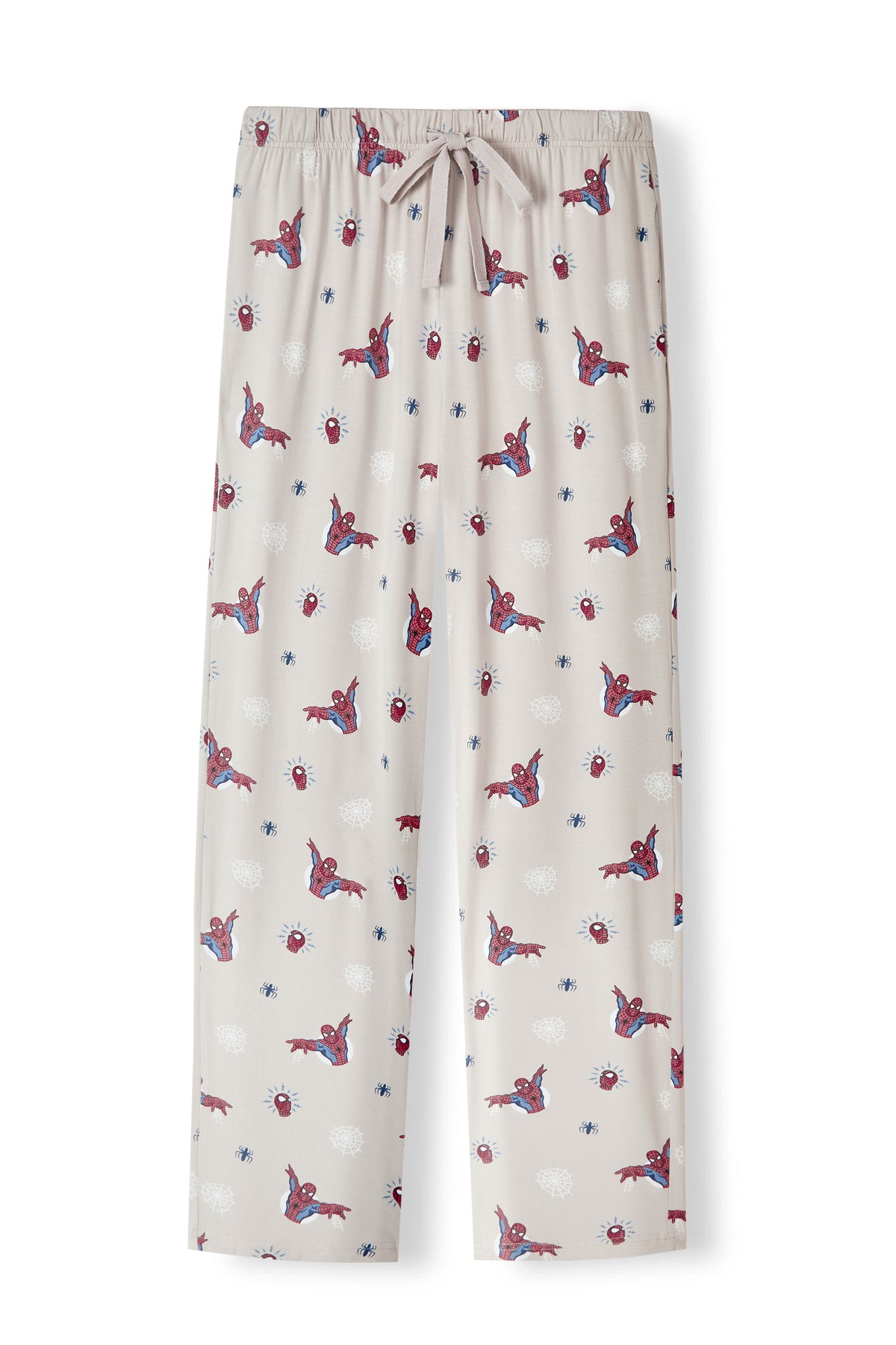 Oat Men's lounge pant with Spider-man print on a white background