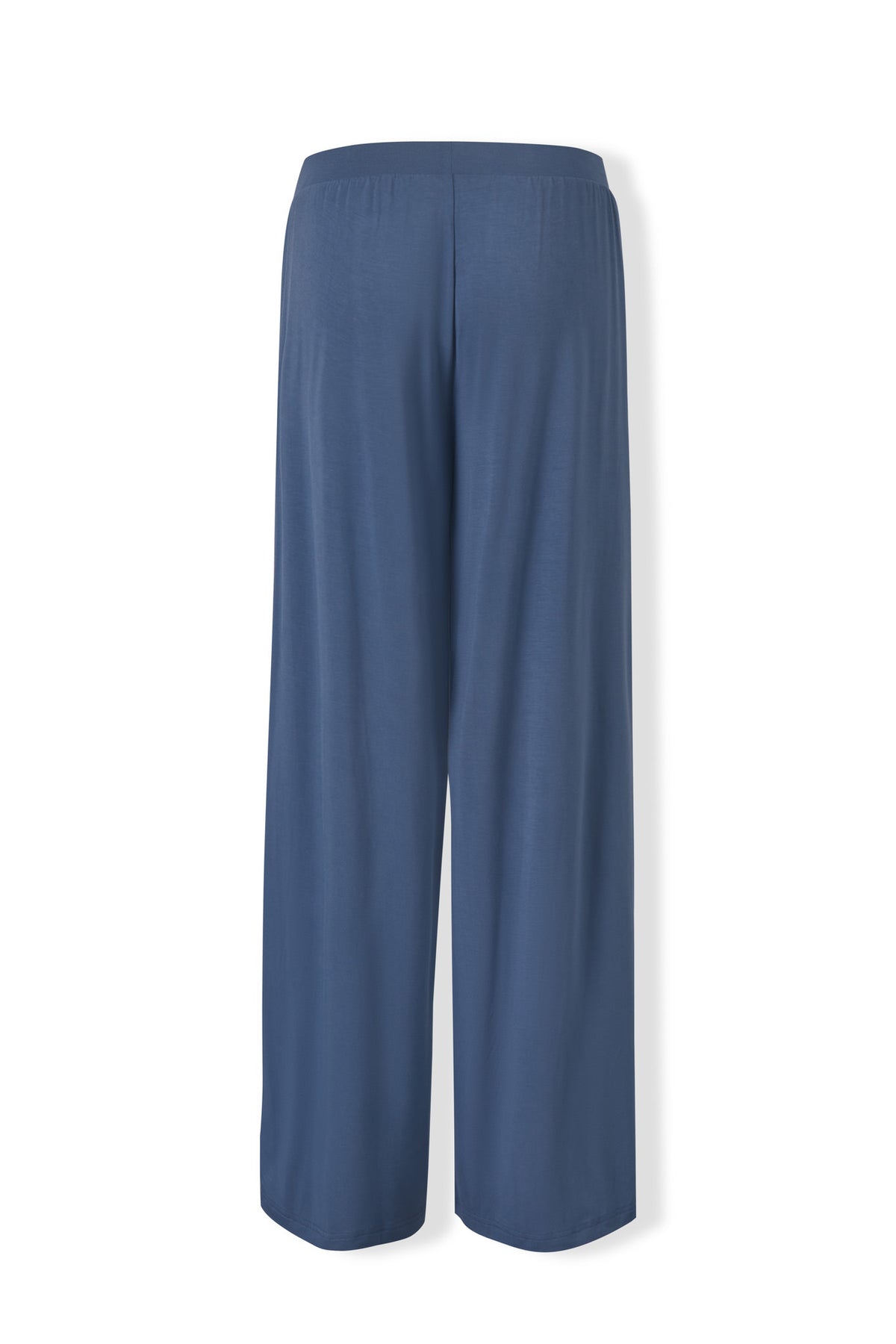Back side of Women's Wide Leg Pant in Oxford on a white background