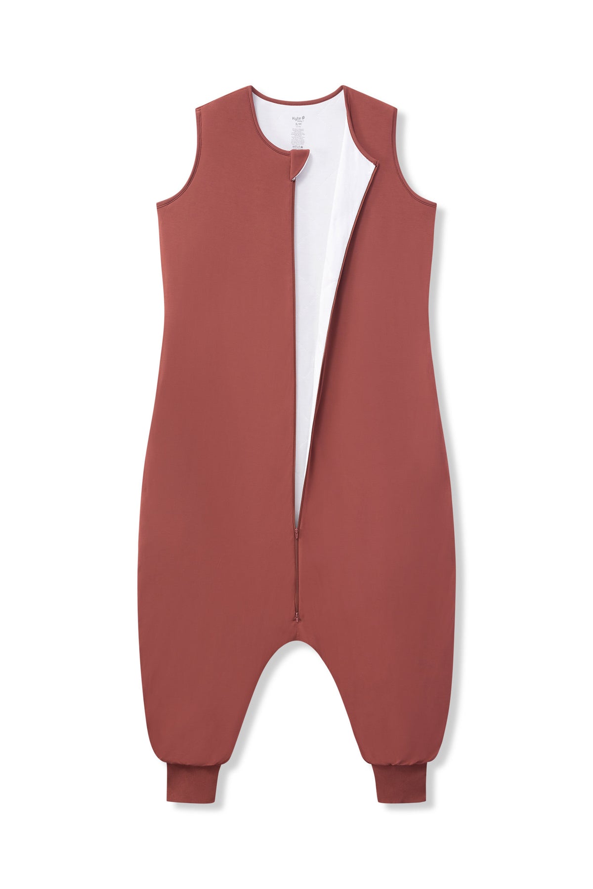 Adult Sleep Bag Walker in Ember shown unzipped on a white background