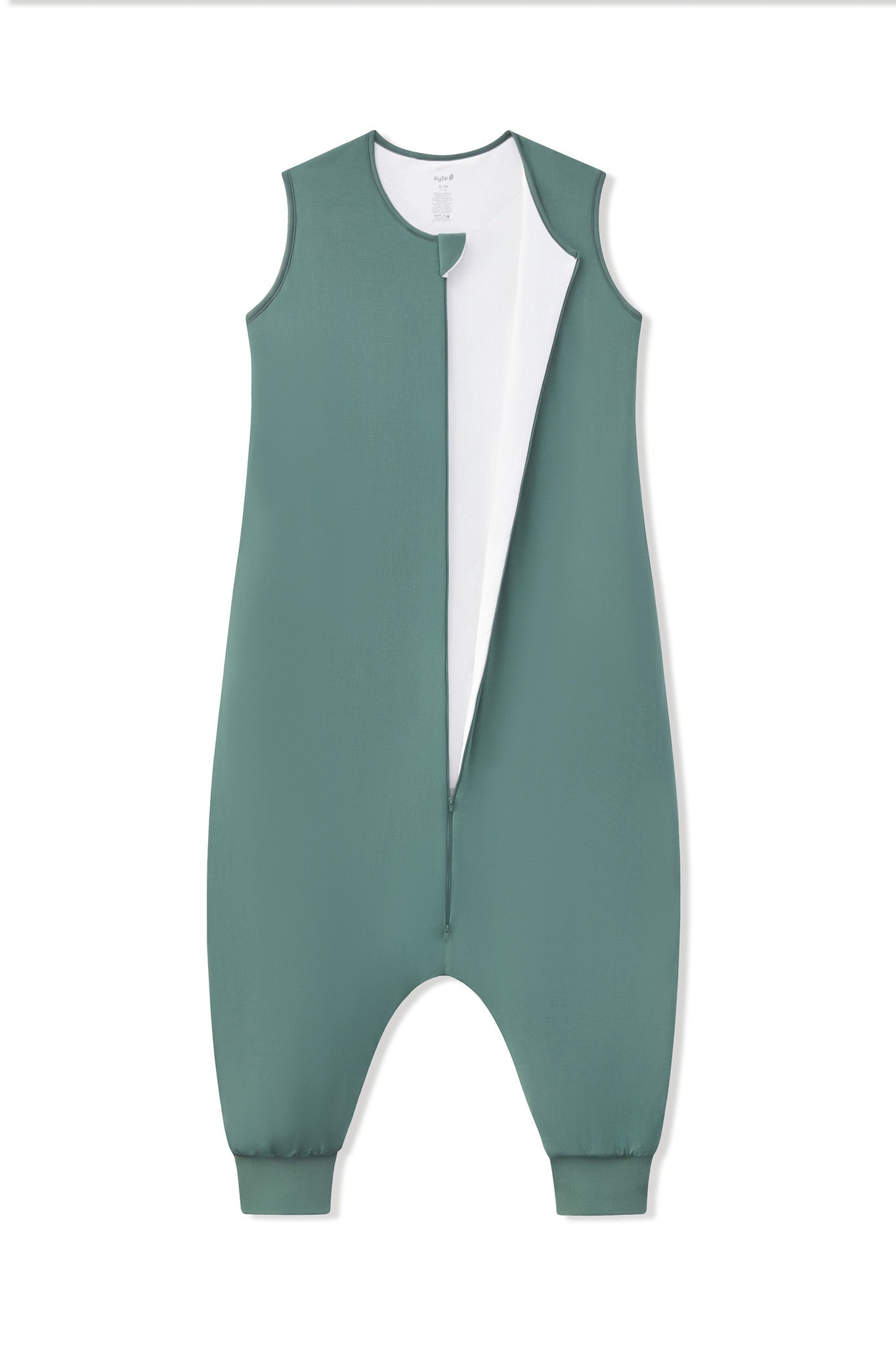 Adult Sleep Bag Walker in Pine shown unzipped on a white background