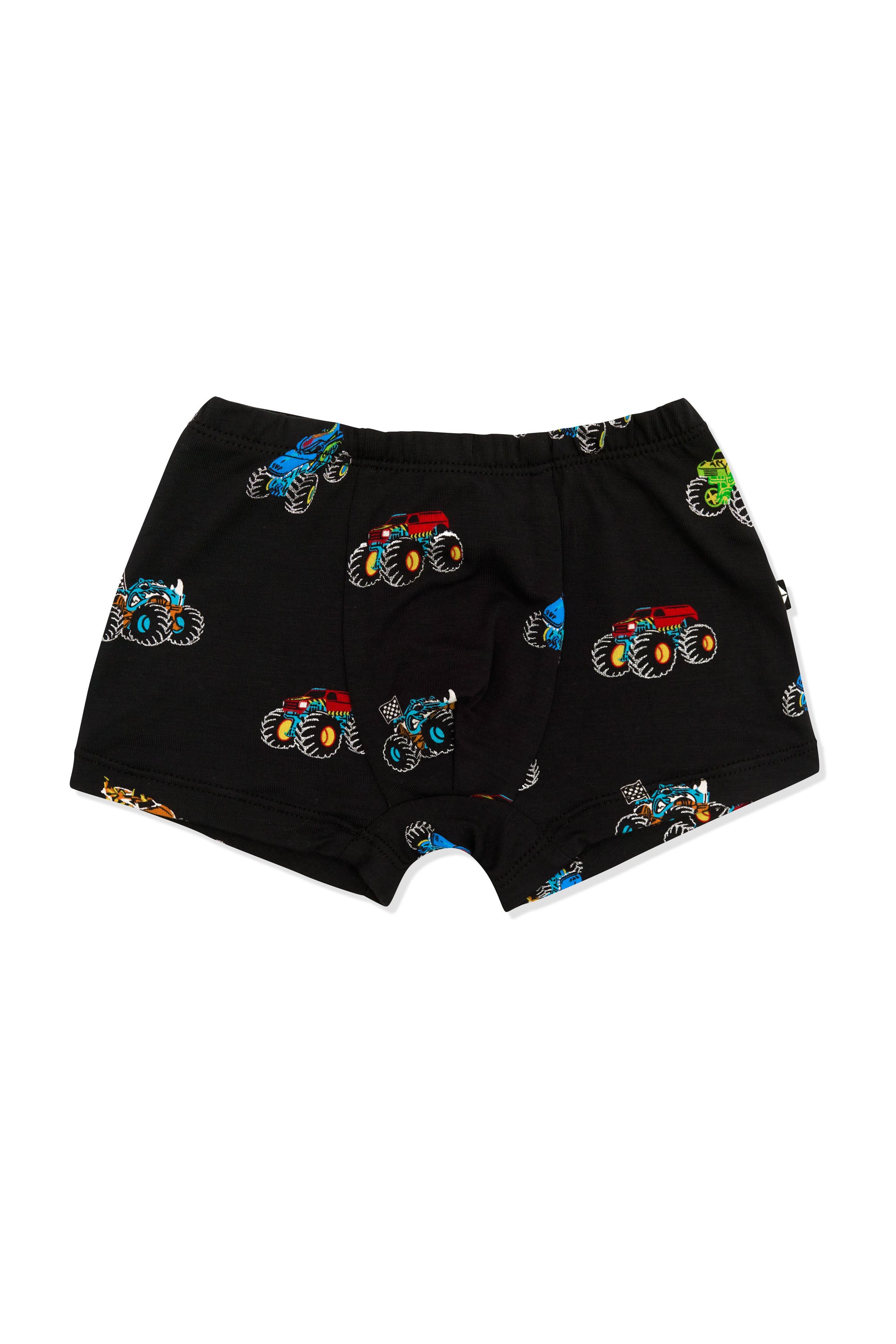 Briefs in Monster Truck print on white background
