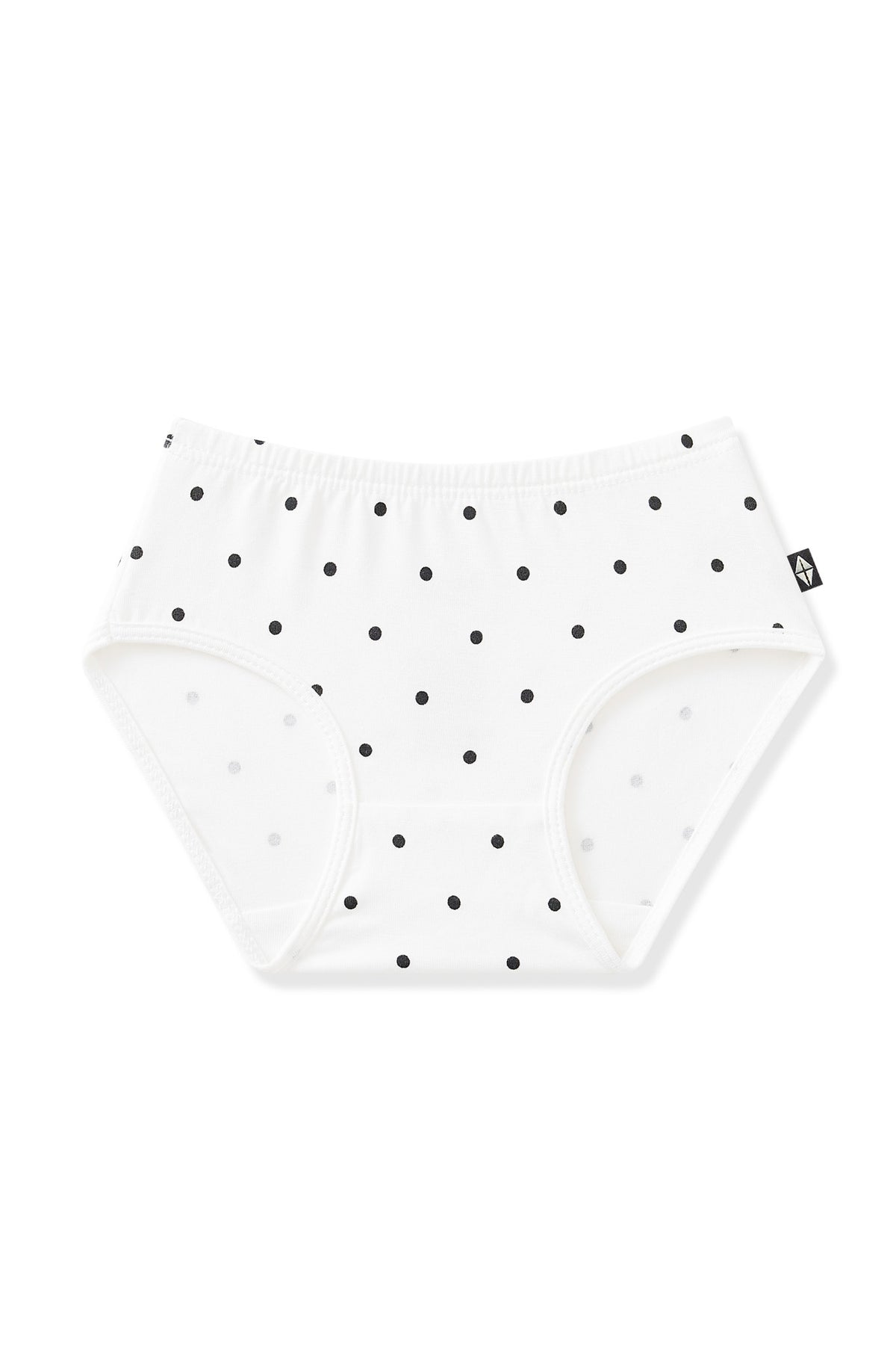 Undies in Midnight Polka Dot on white background