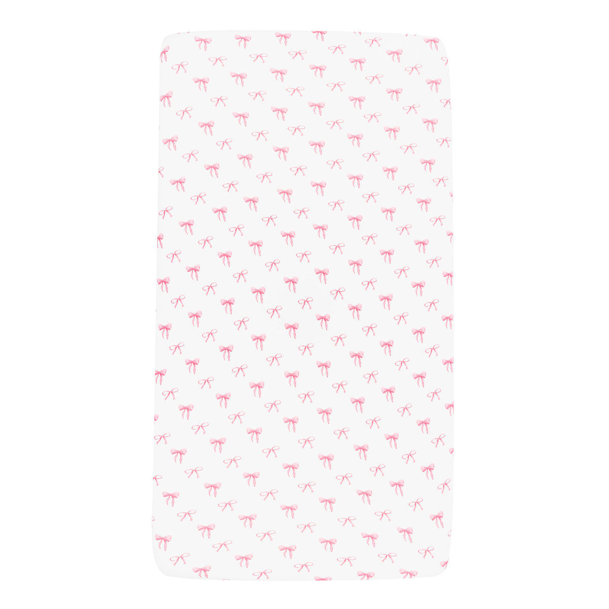 Mini Crib Sheet in Bow on mattress