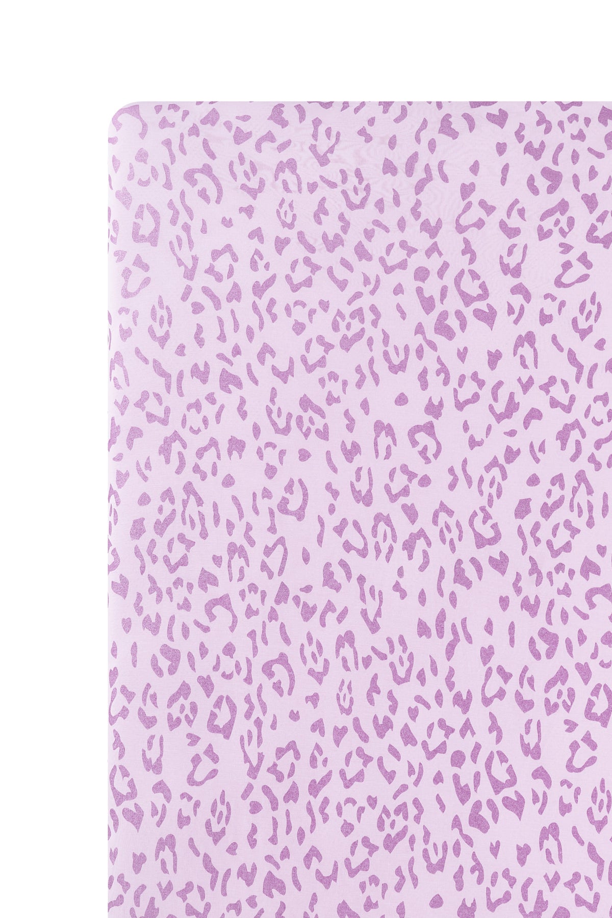 Thistle Leopard print Crib Sheet on white background