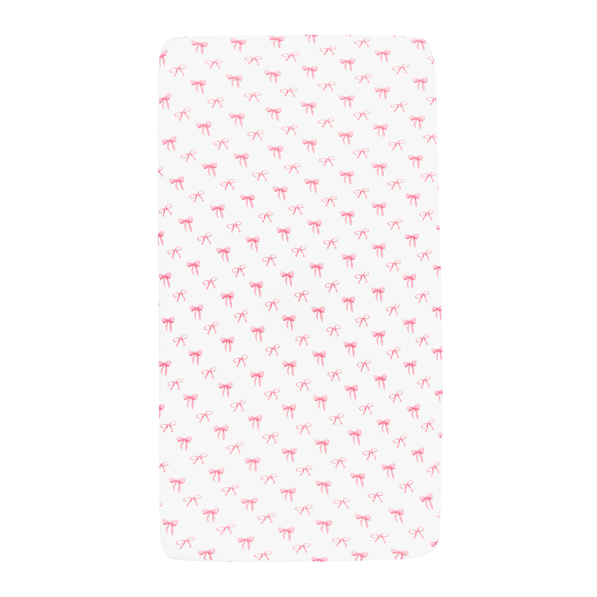 Crib Sheet in Bow pattern for pink nursery