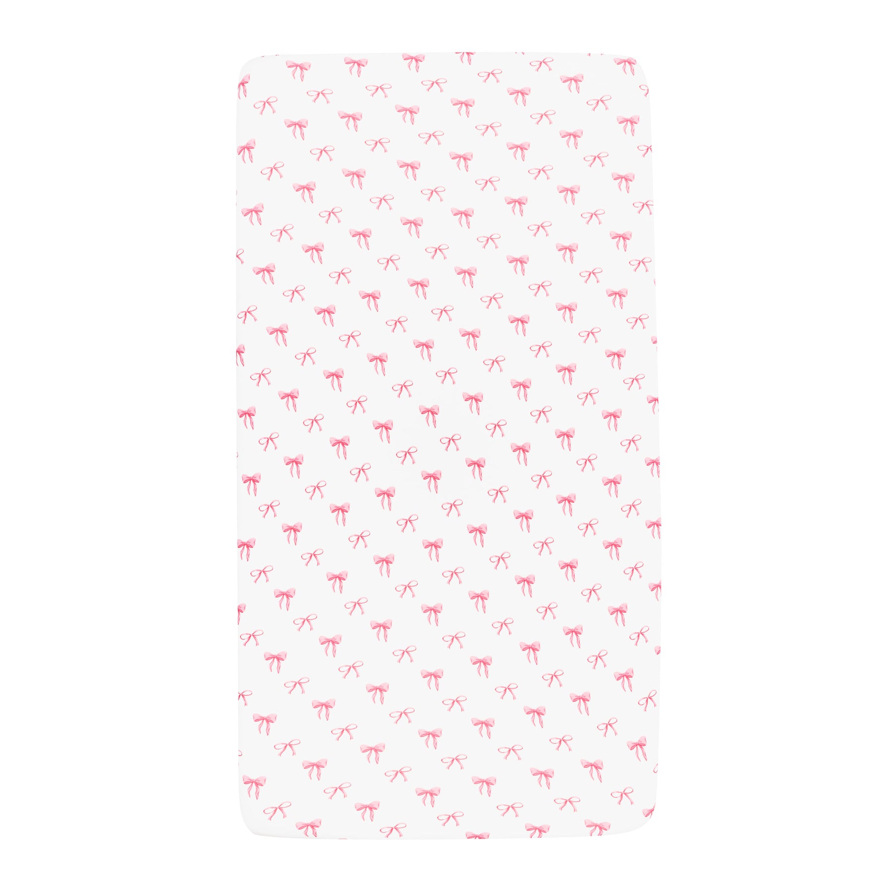Crib Sheet in Bow pattern for pink nursery