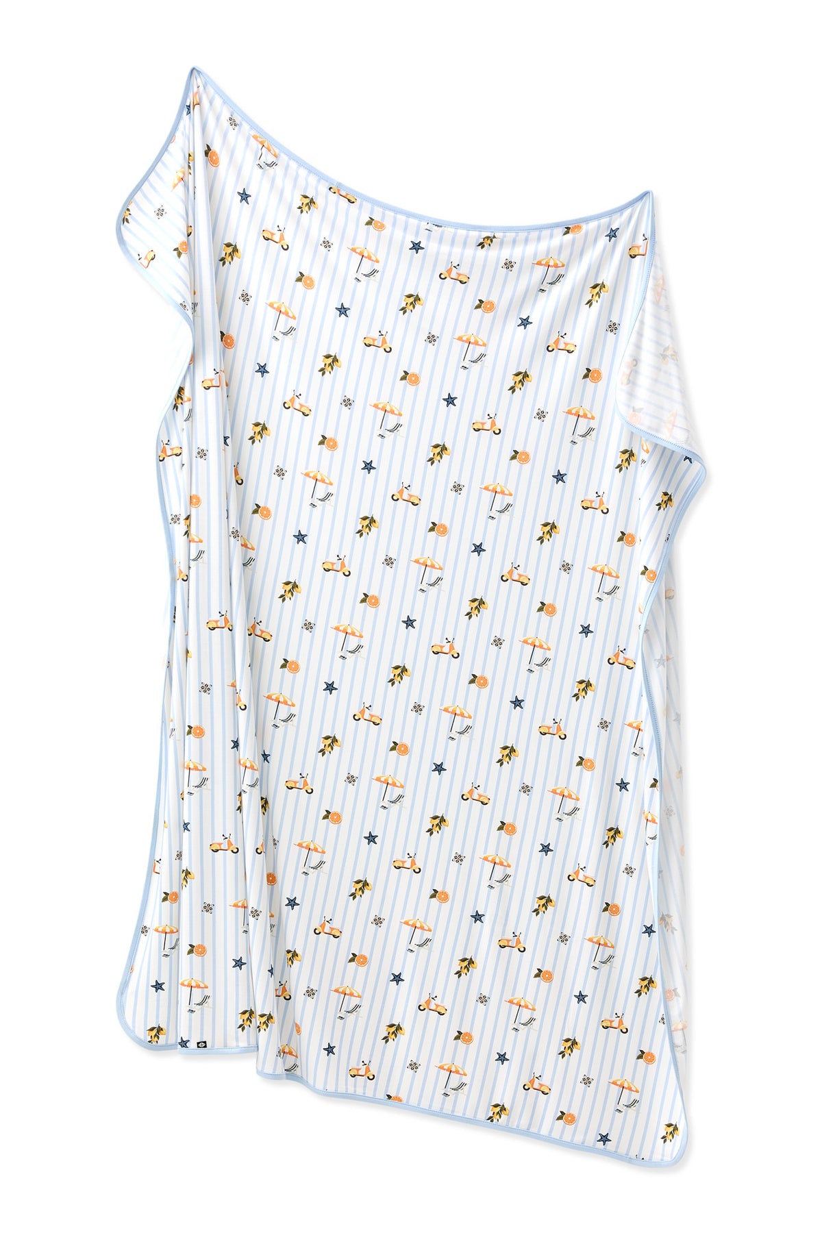 Swaddle Blanket in Amalfi Coast shown unswaddled