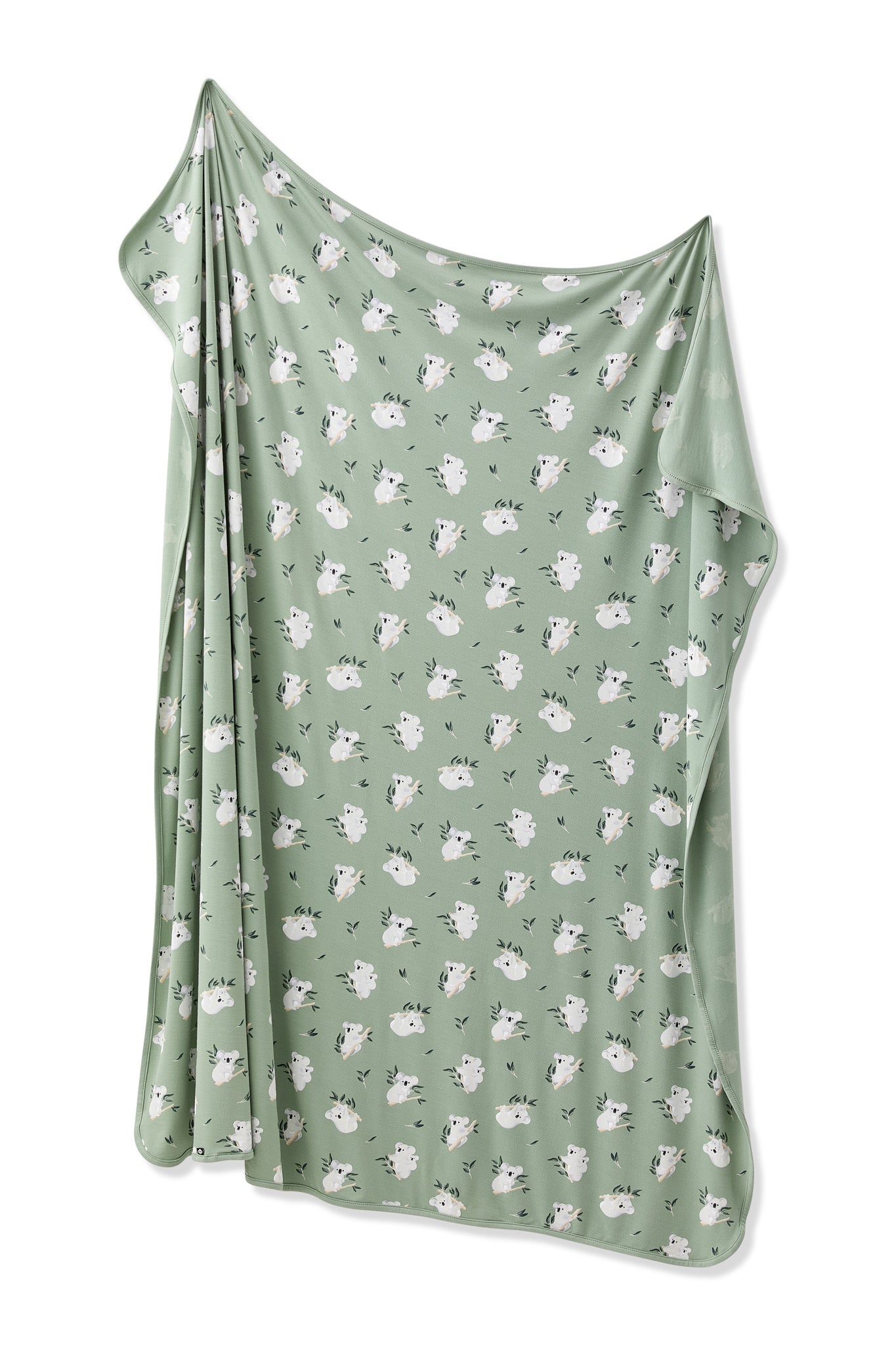 Swaddle Blanket in Koala shown unswaddled