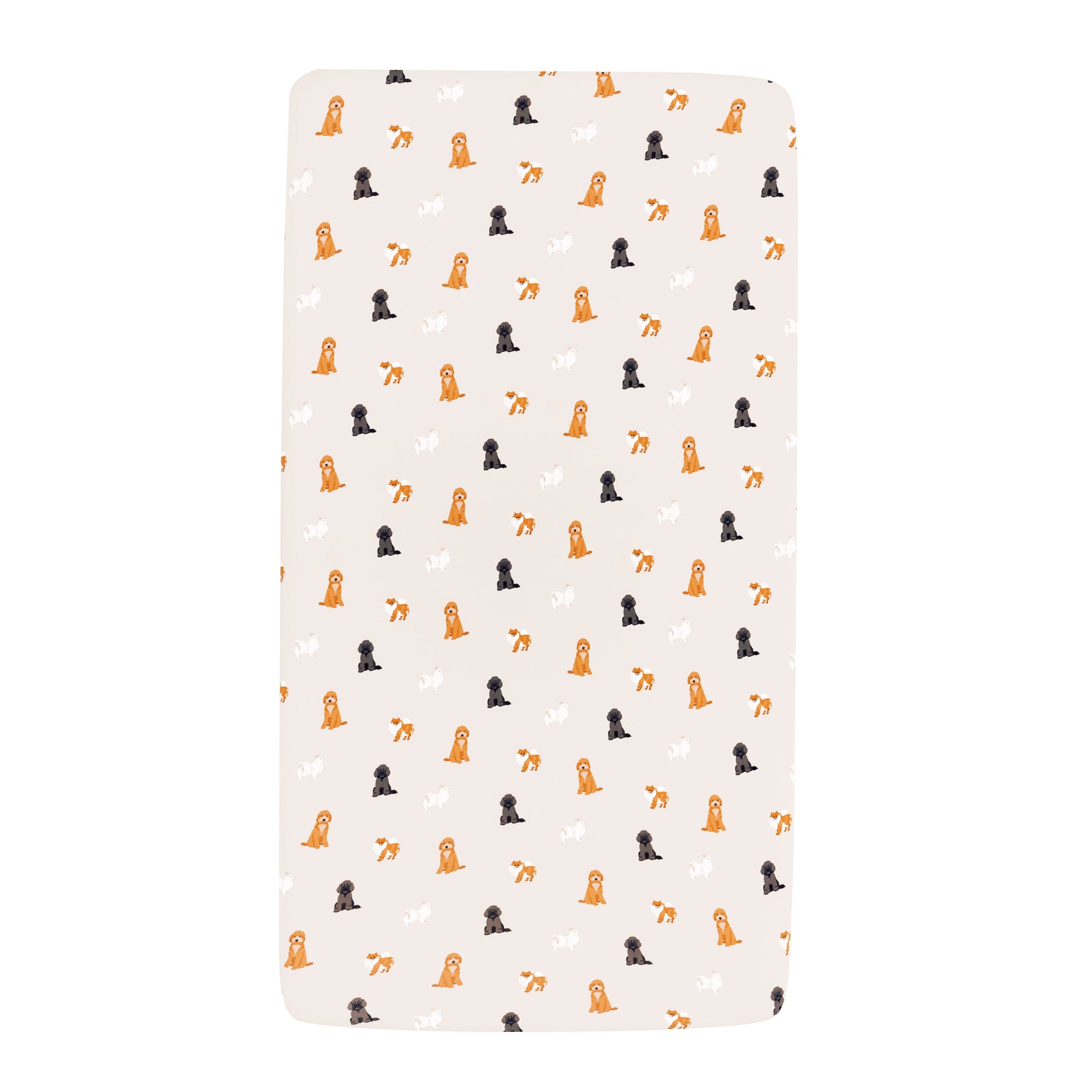 Twin Sheet in Fluffy Dog on mattress