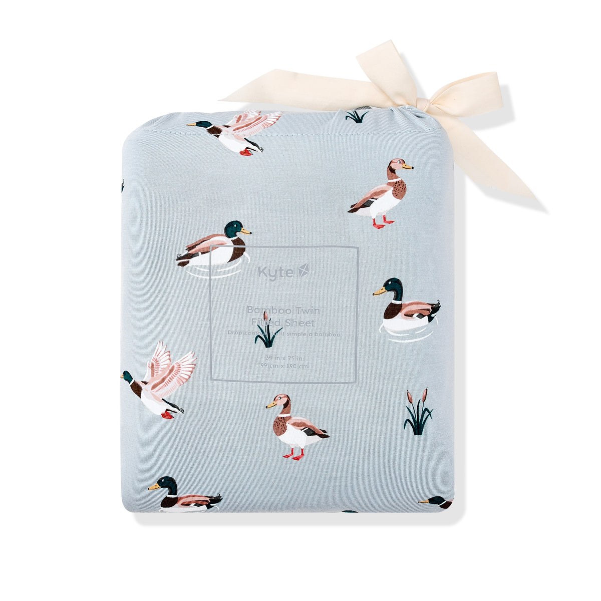 Twin Sheet in Mallard Duck shown in its packaging