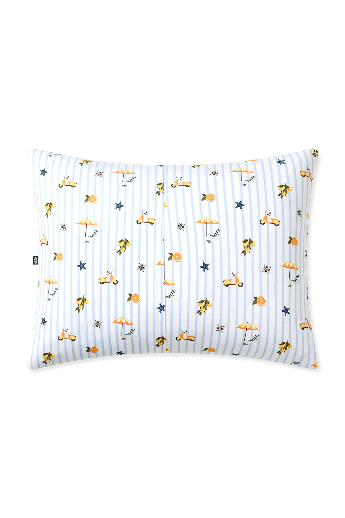 The back of the Toddler Pillowcase in Amalfi Coast showing the envelope closure