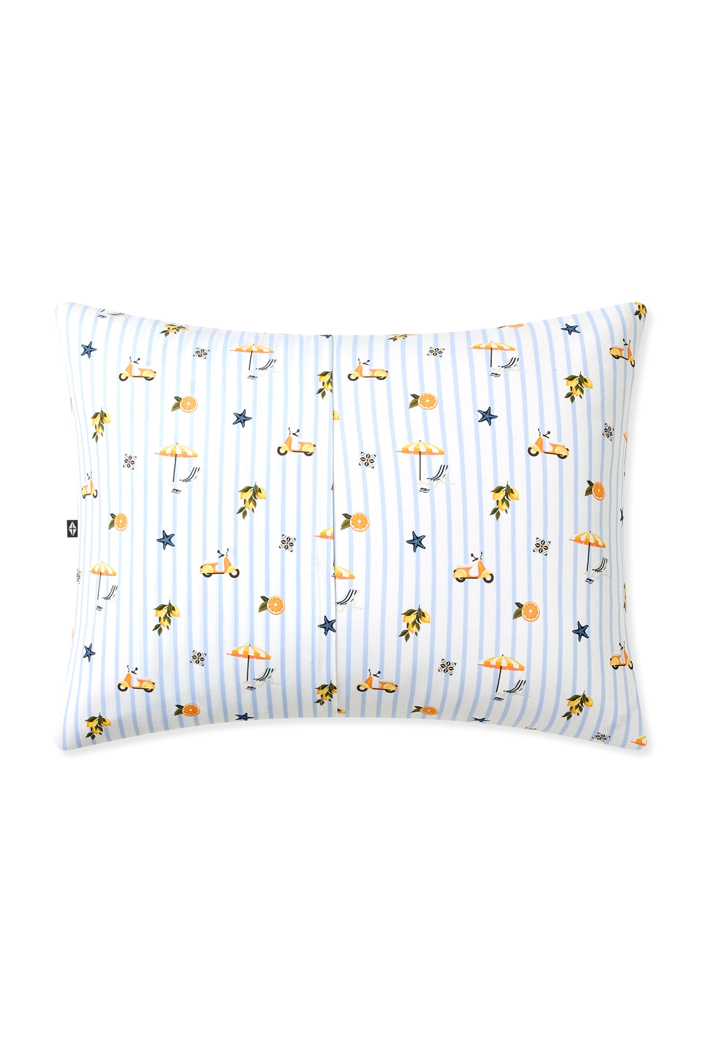 The back of the Toddler Pillowcase in Amalfi Coast showing the envelope closure