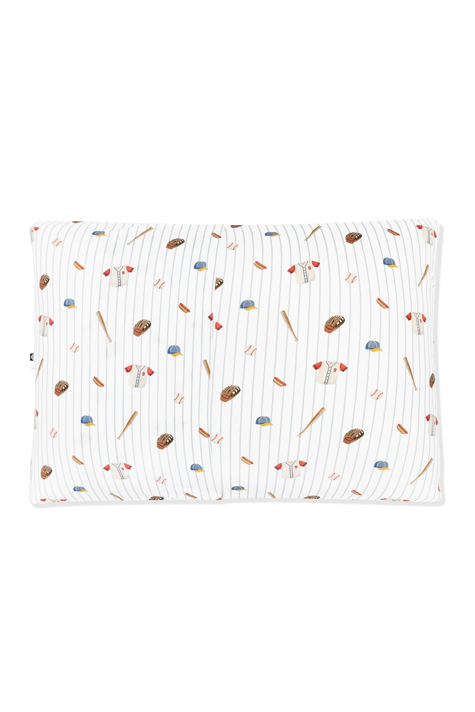 The back of the Standard Pillowcase in Home Run showing the envelope closure