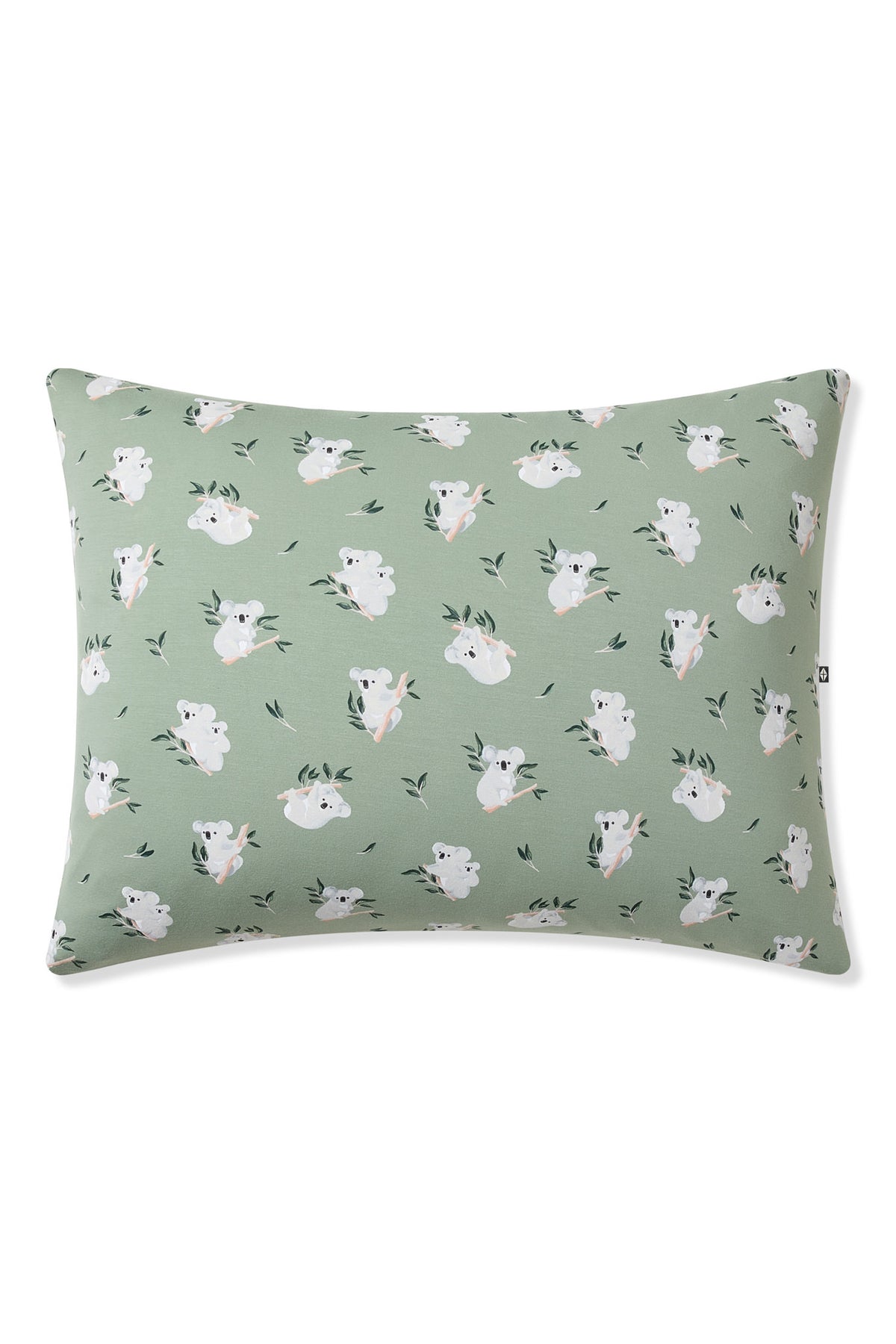 Front of the Toddler Pillowcase in Koala on a white surface
