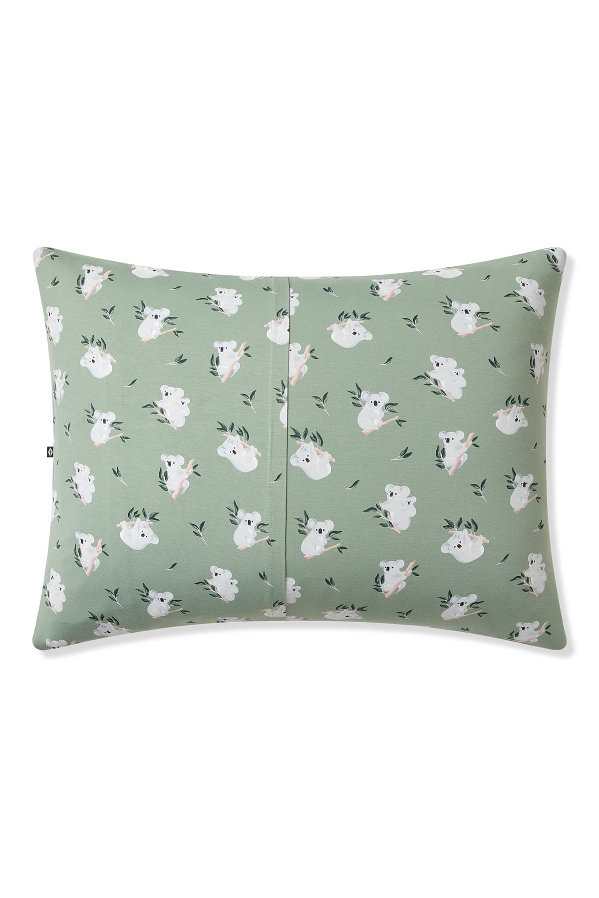 The back of the Toddler Pillowcase in Koala showing the envelope closure