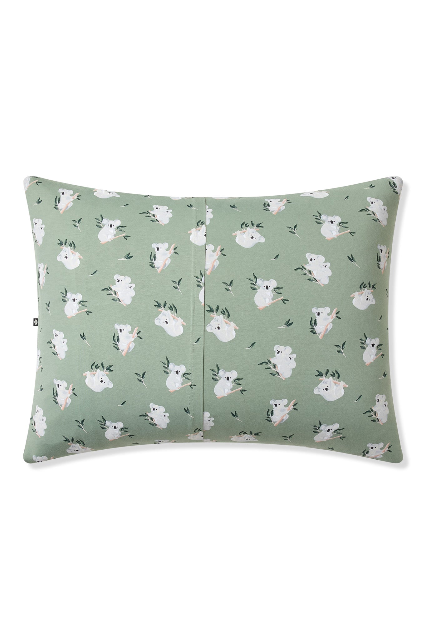 The back of the Toddler Pillowcase in Koala showing the envelope closure