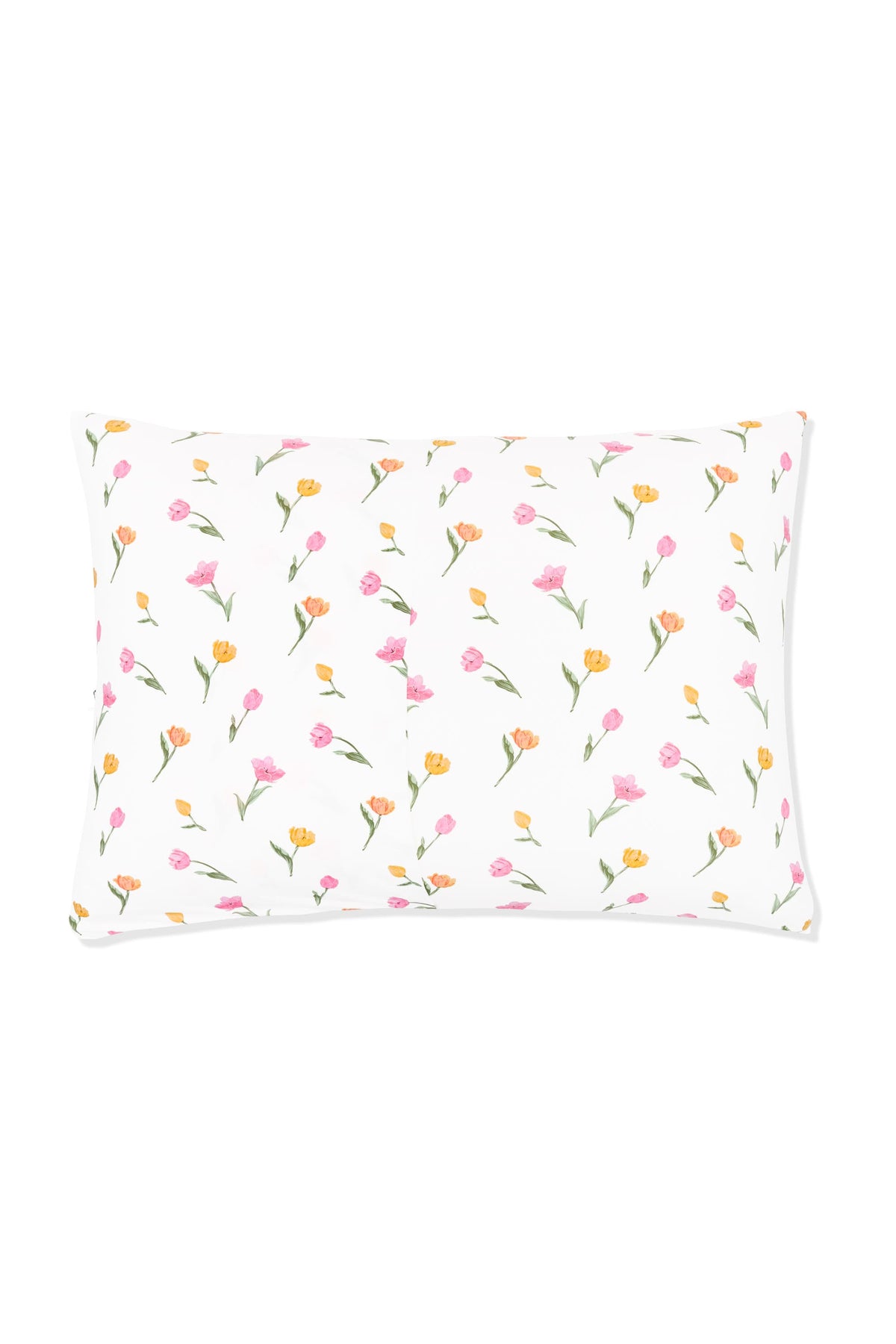 The back of the Standard Pillowcase in Tulip showing the envelope closure