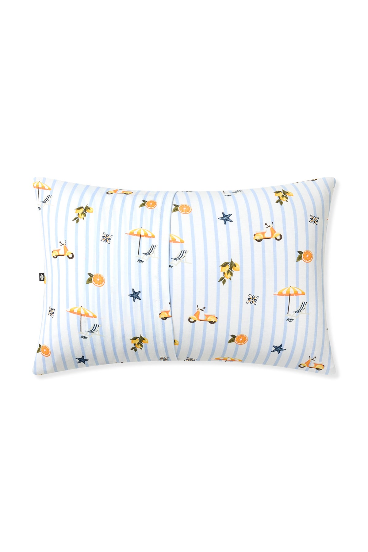 The back of the Standard Pillowcase in Amalfi Coast showing the envelope closure