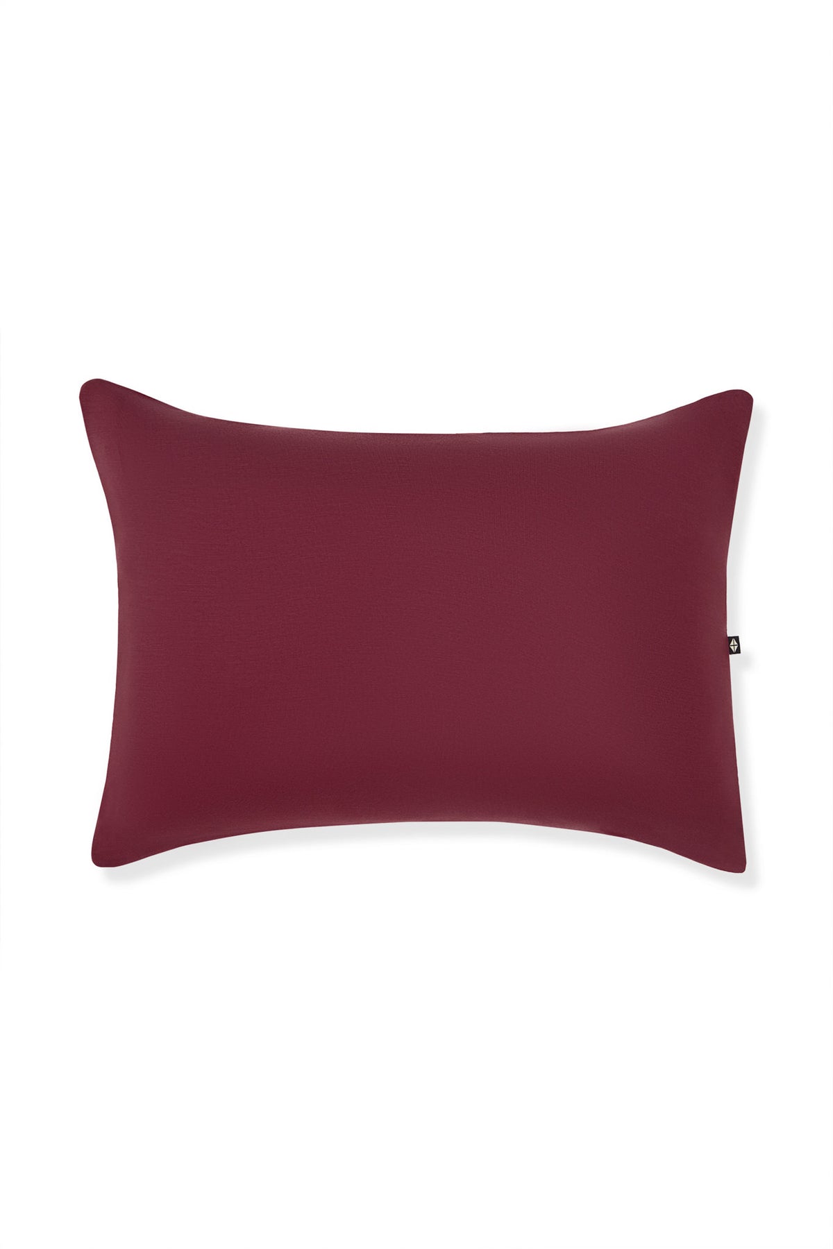 Front side of Toddler Pillowcase in Burgundy on a white background