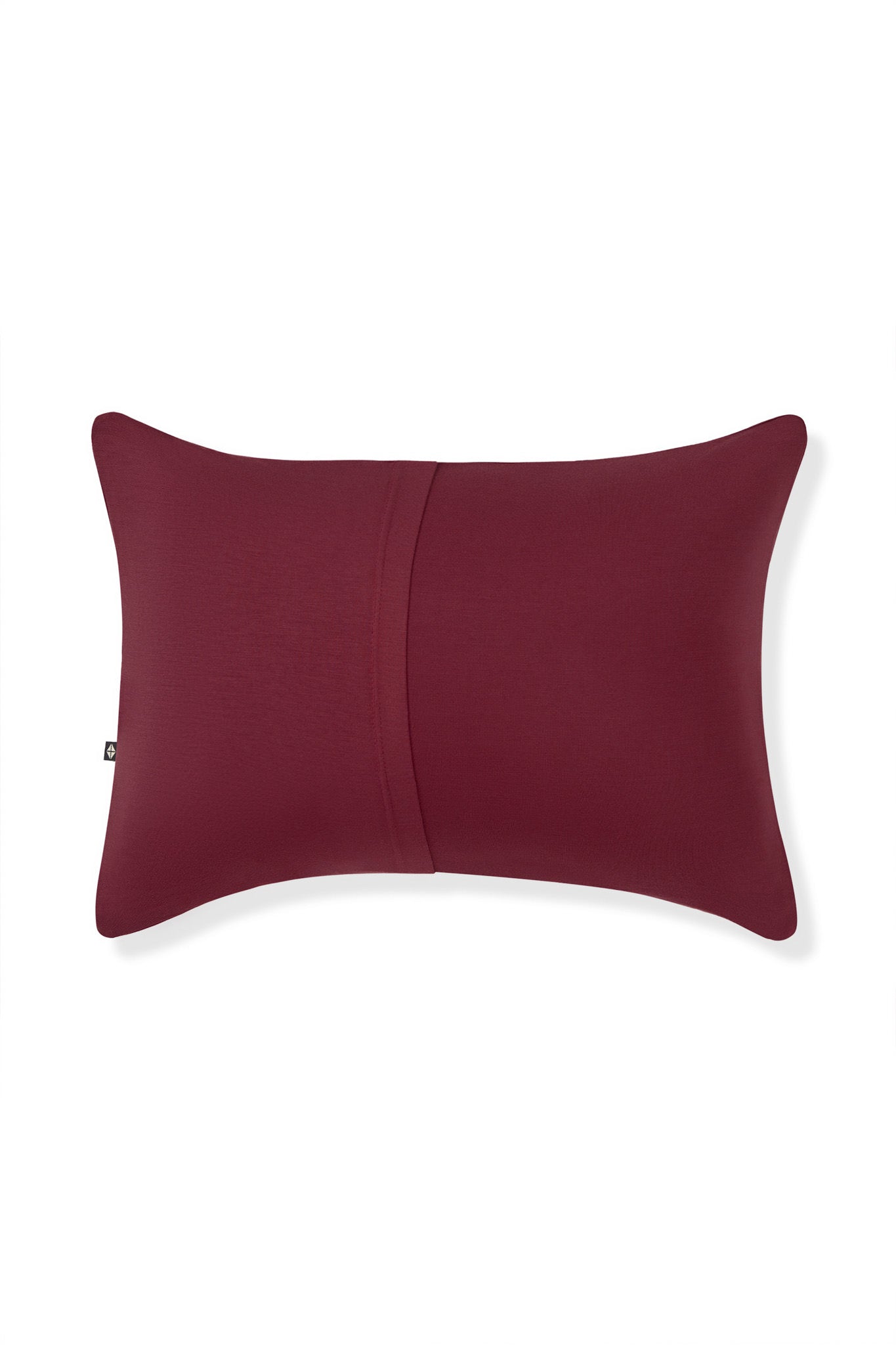 Back side of Toddler Pillowcase in Burgundy on a white background
