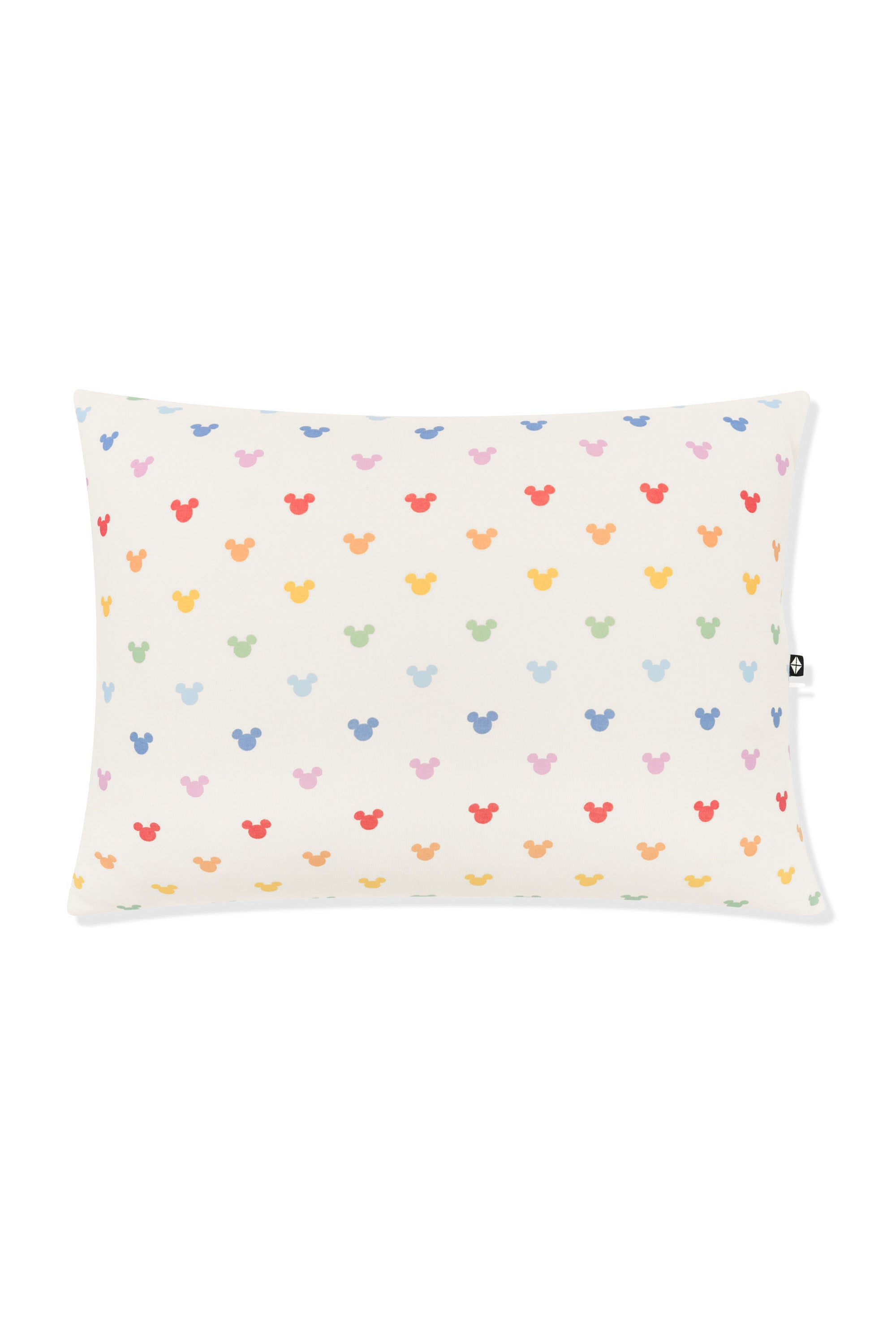 Toddler Pillowcase with Pastel Mickey Mouse pattern on an oat background