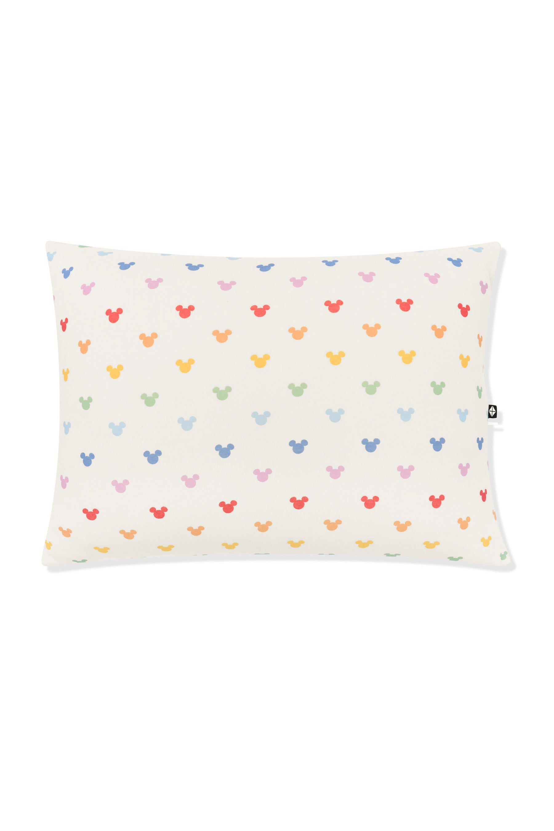 Toddler Pillowcase with Pastel Mickey Mouse pattern on an oat background