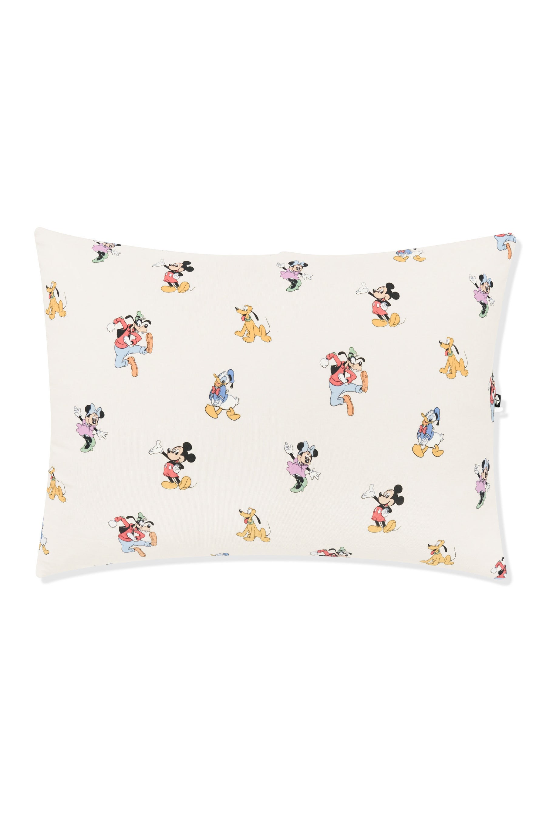 Toddler Pillowcase with Mickey Mouse and Friends print on an oat background