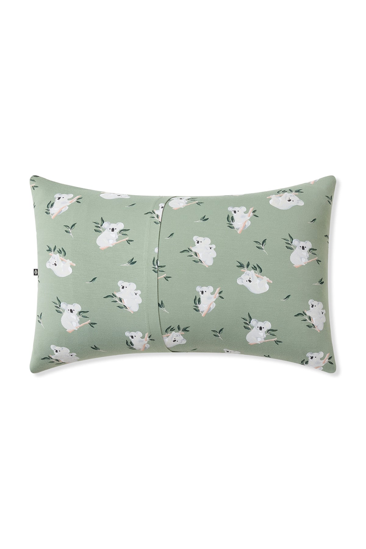 The back of the Standard Pillowcase in Koala showing the envelope backing