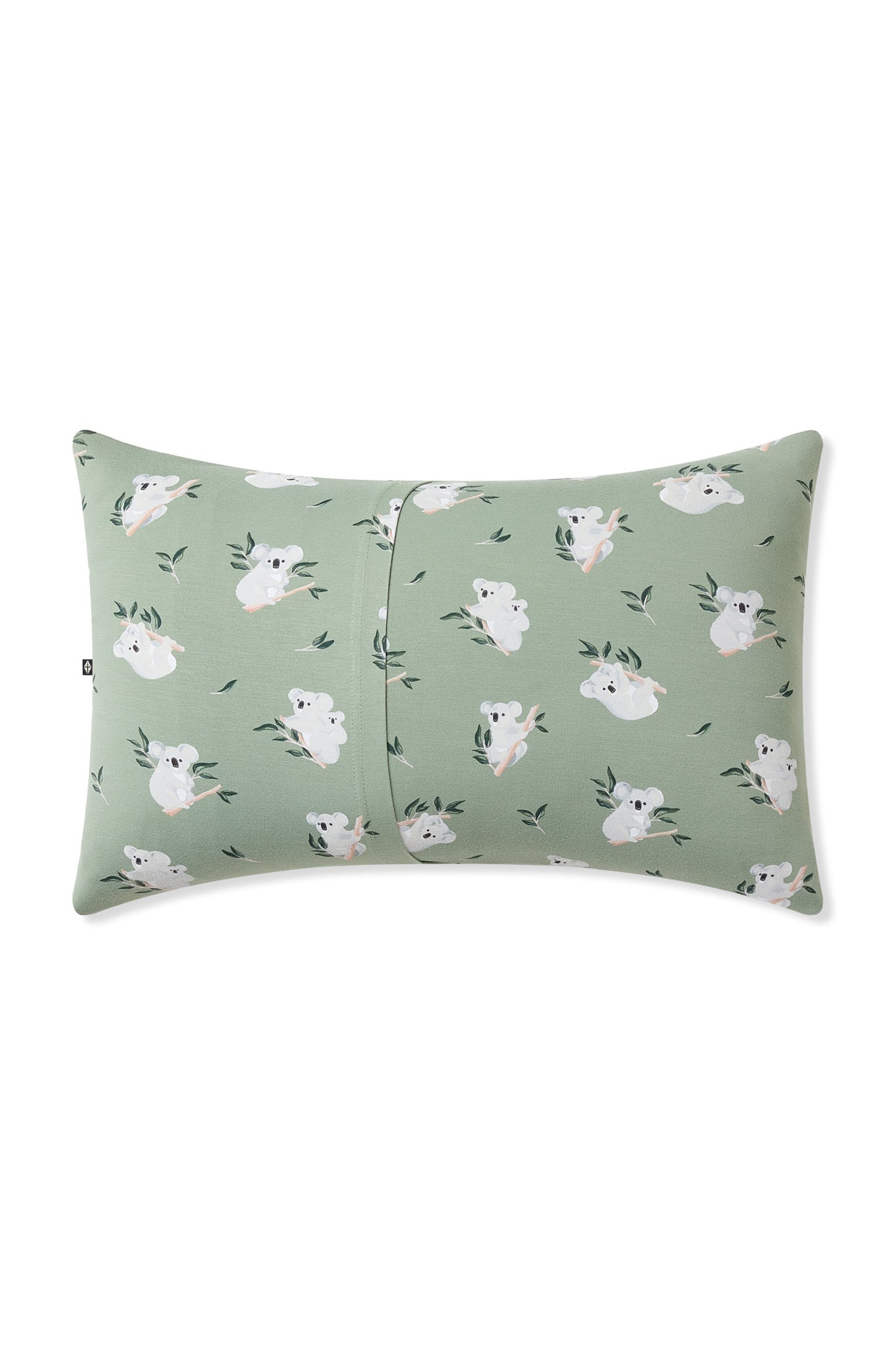 The back of the Standard Pillowcase in Koala showing the envelope backing