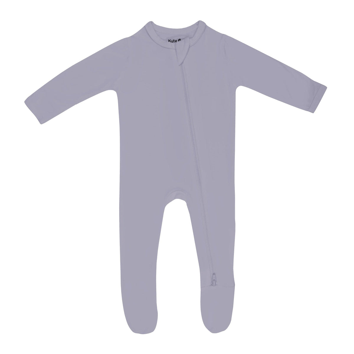 zippered footie in haze
