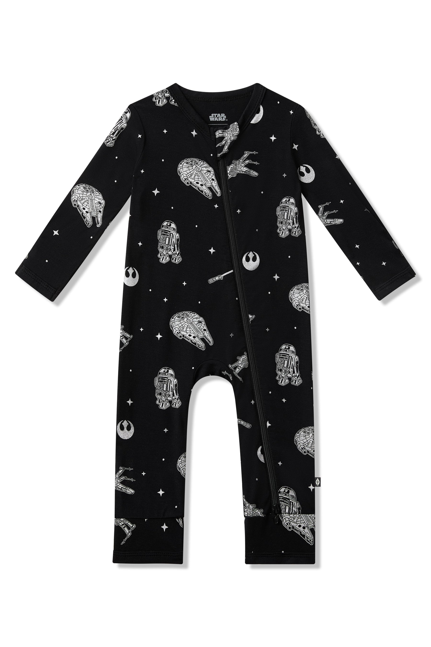 Product photo of the Zippered Romper in STAR WARS™ shown on a white background