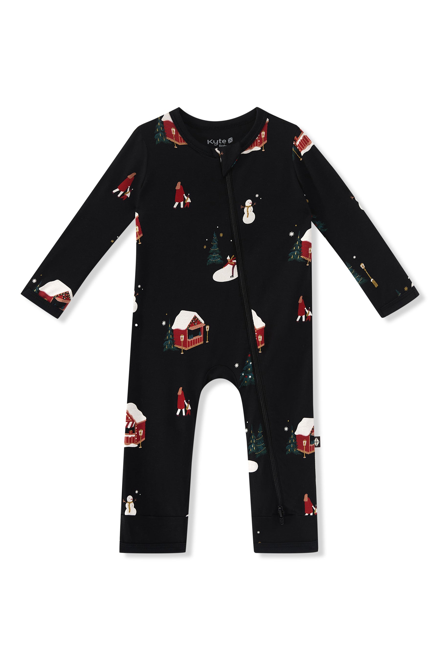 Zippered Romper in Winter Wonderland
