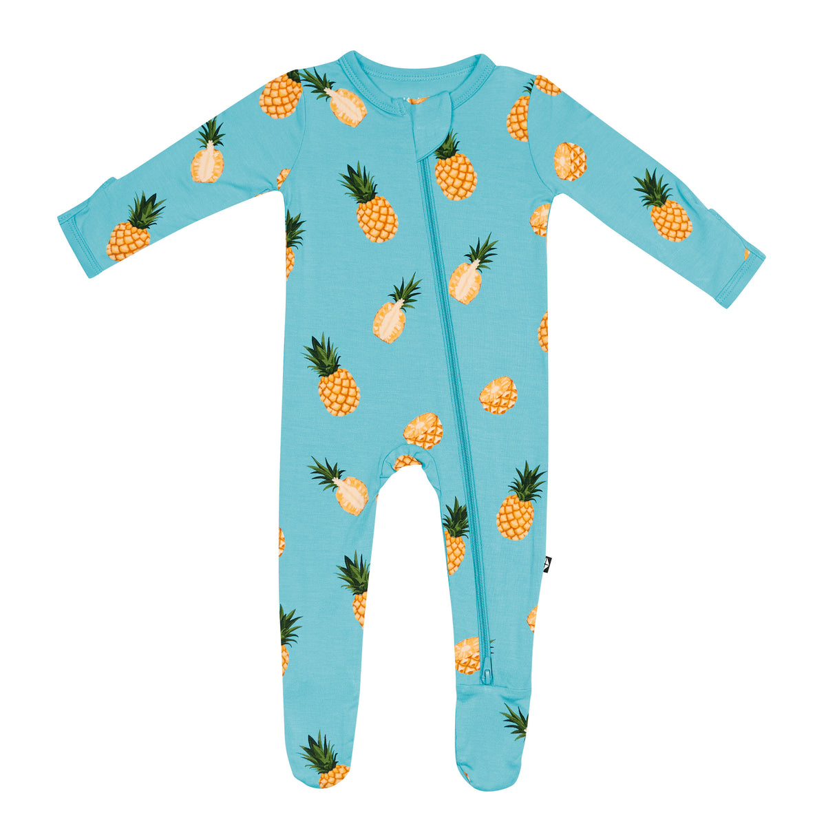 Zippered Footie in Pineapple