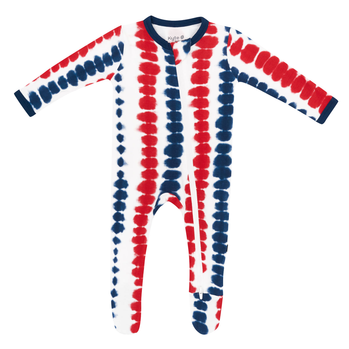 Kyte Baby's Zippered Footie in Liberty Rip Tide