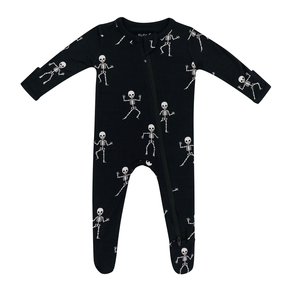 Zippered Footie Halloween pajamas in Skeleton