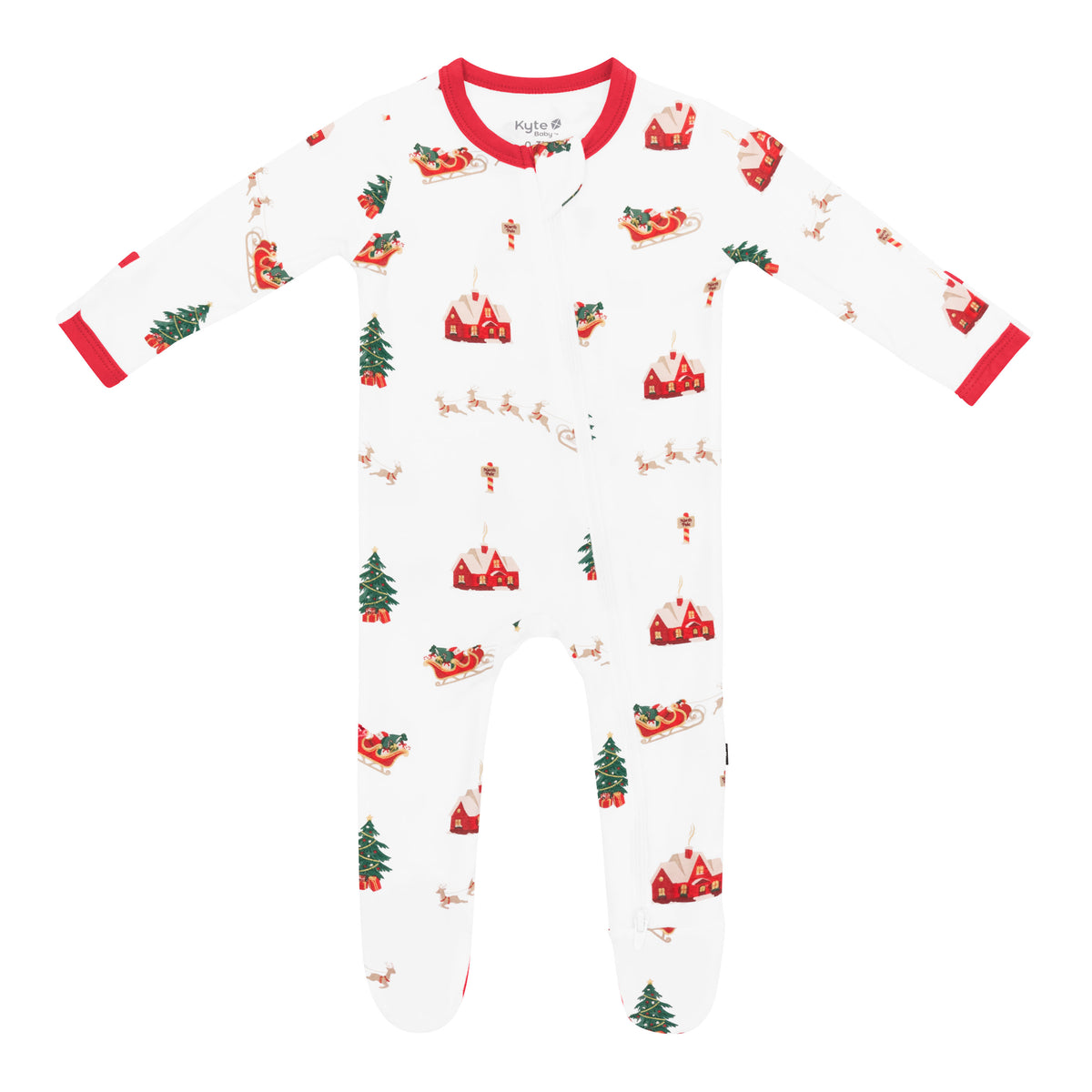 Product of the Zippered Footie in Santa Sleigh