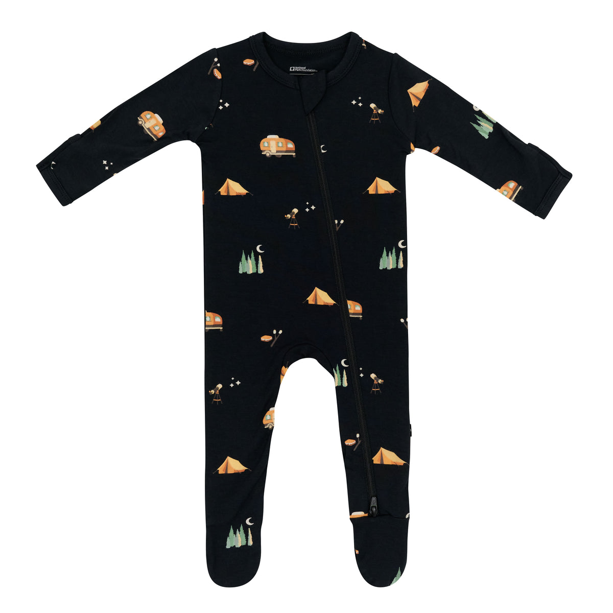 Zippered Footie pajamas in Under the Stars
