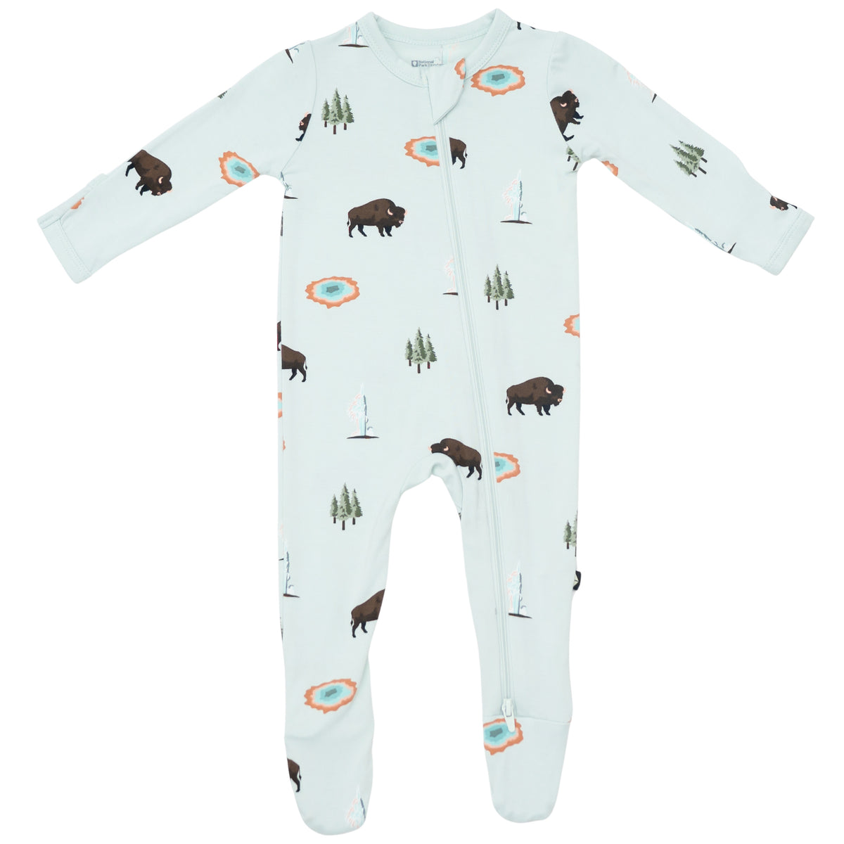 Zippered Footie pajamas in Yellowstone