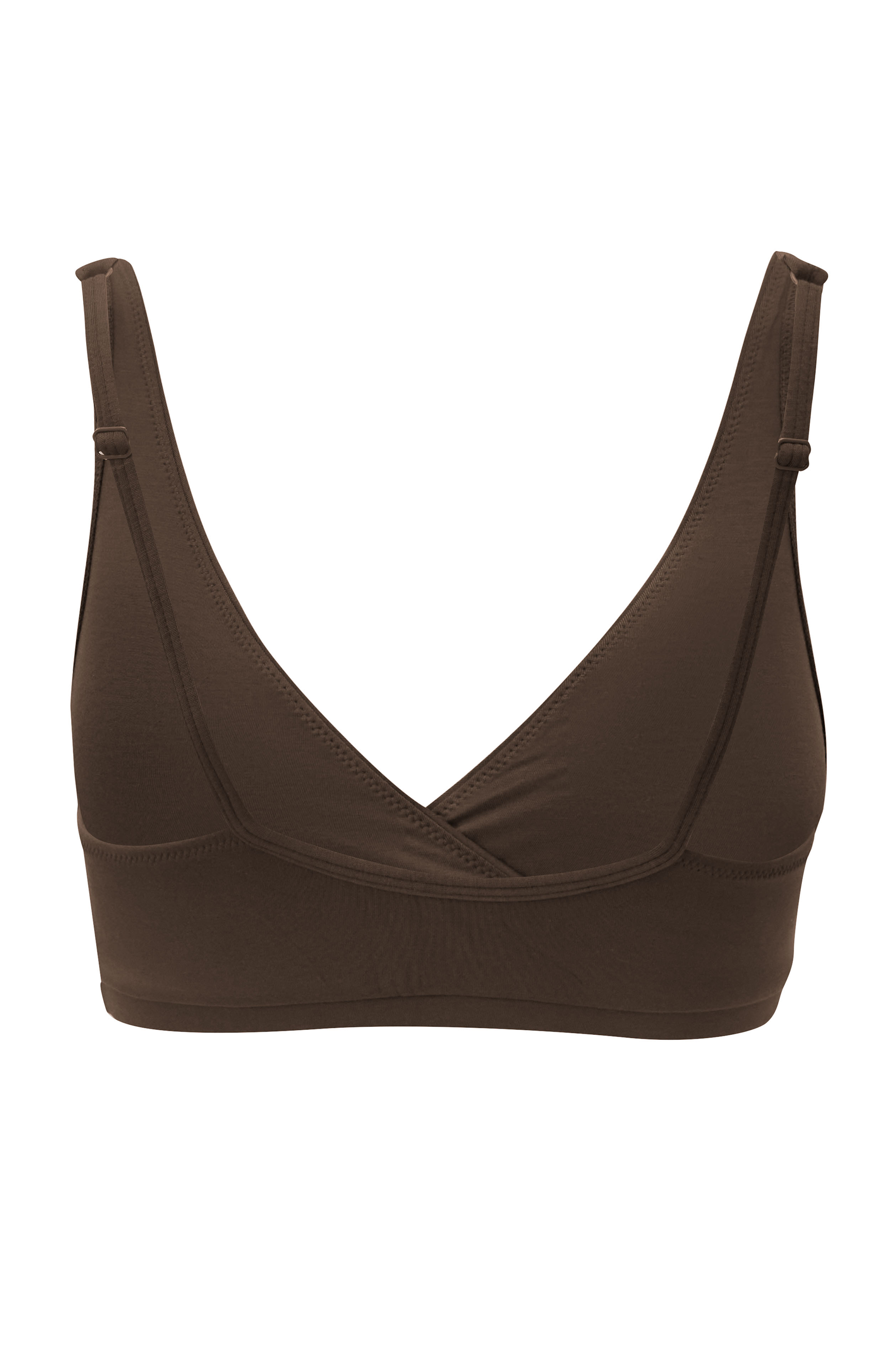The back of the Women's Cross Front Bralette in Toffee