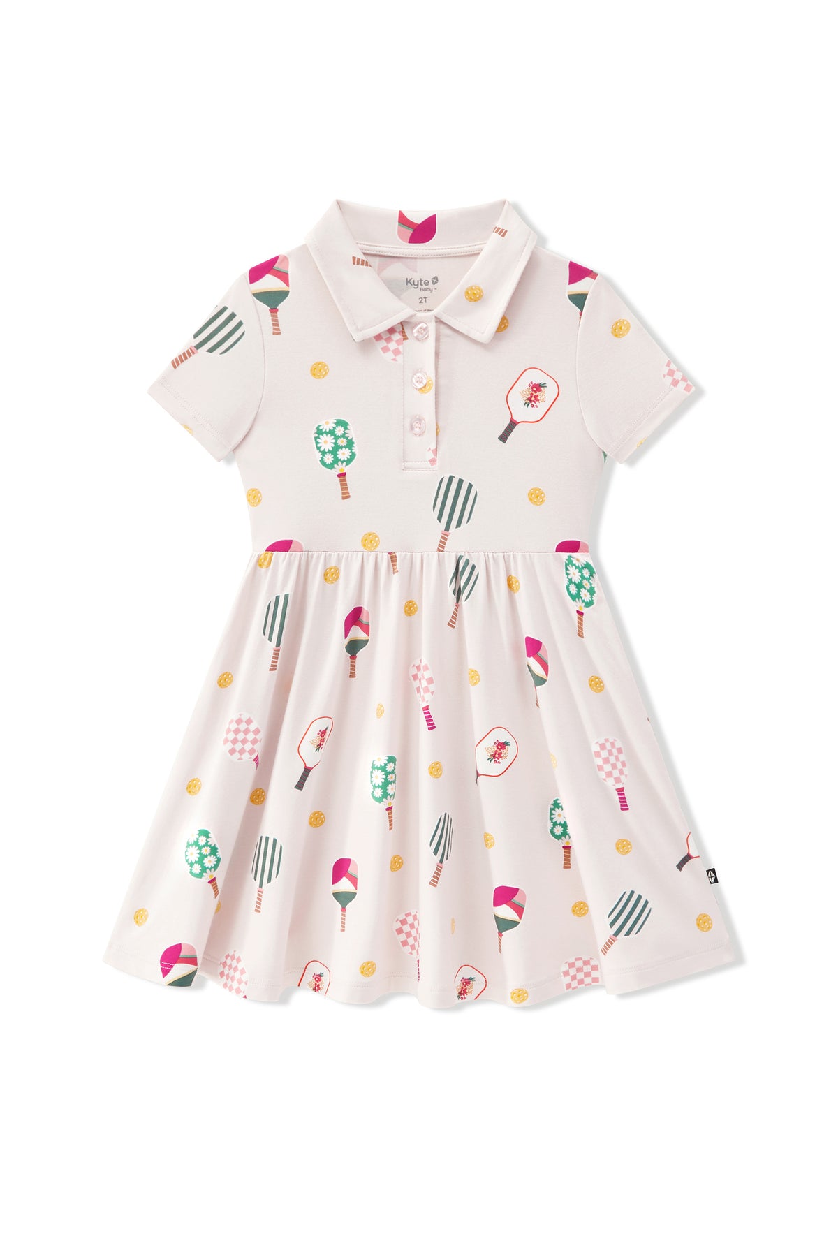 Polo Dress in Pickleball print on a white background