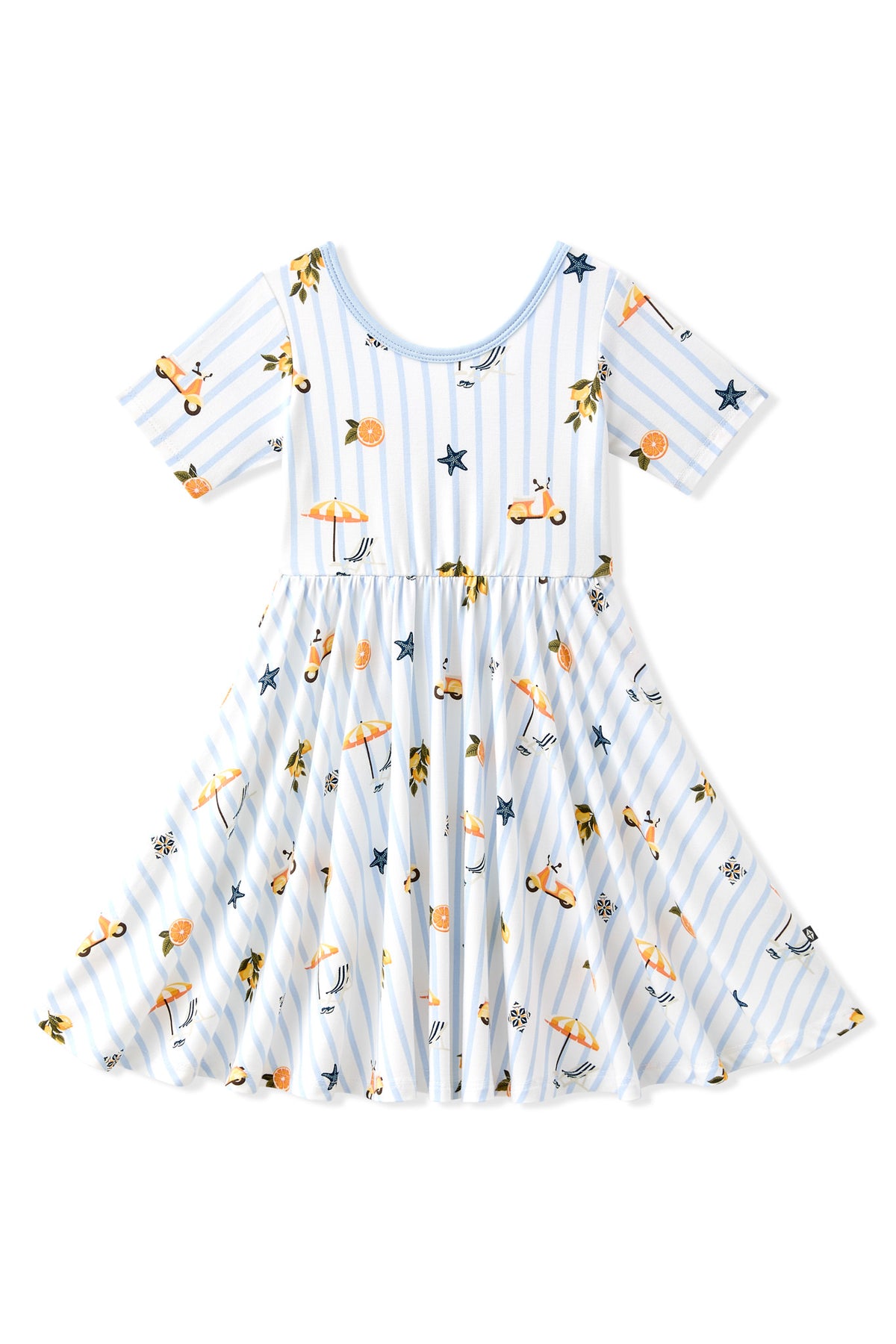 Twirl Dress in Amalfi Coast shown on a white surface