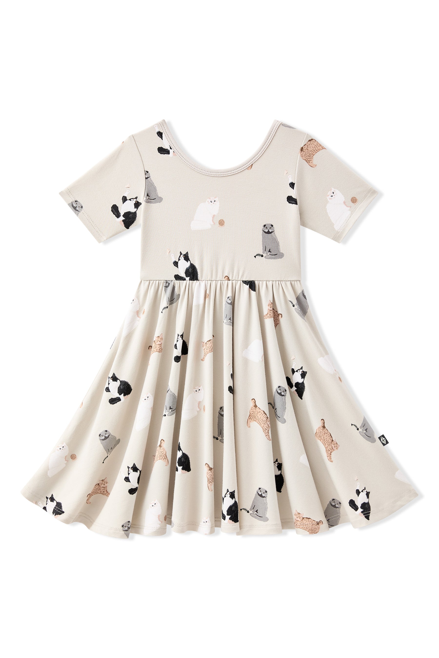 Product photo of the Twirl Dress in Fluffy Cat
