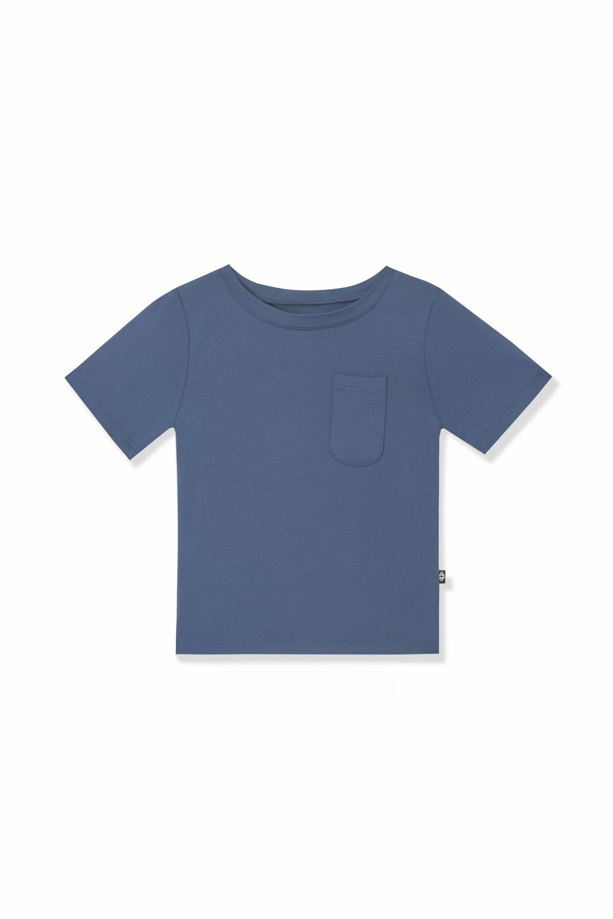 Toddler Crew Neck Tee in Oxford on a white background