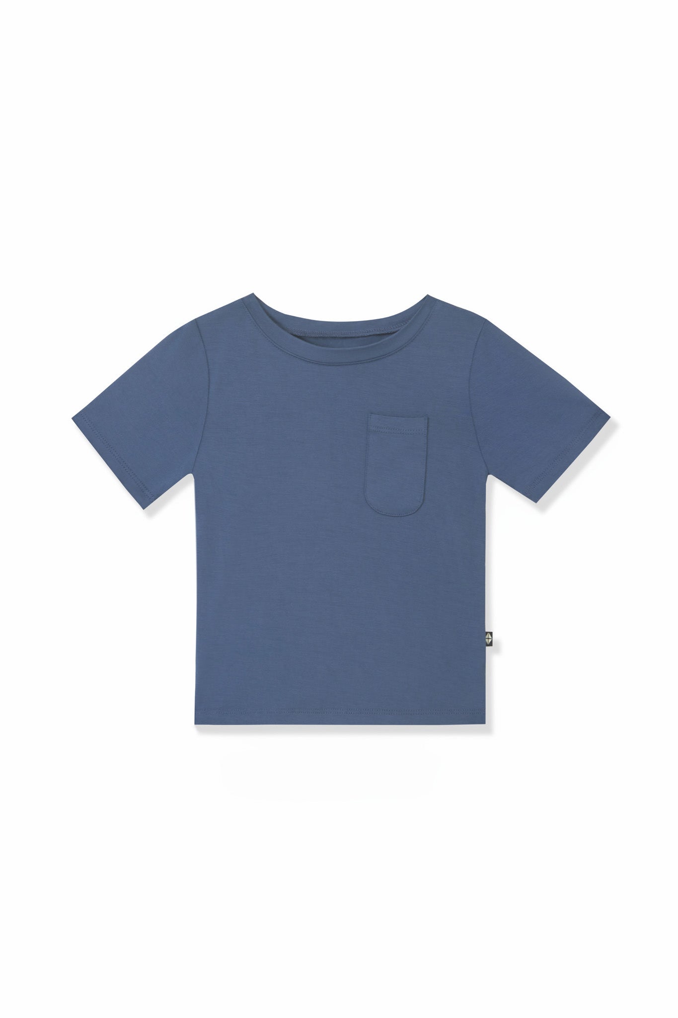 Toddler Crew Neck Tee in Oxford on a white background